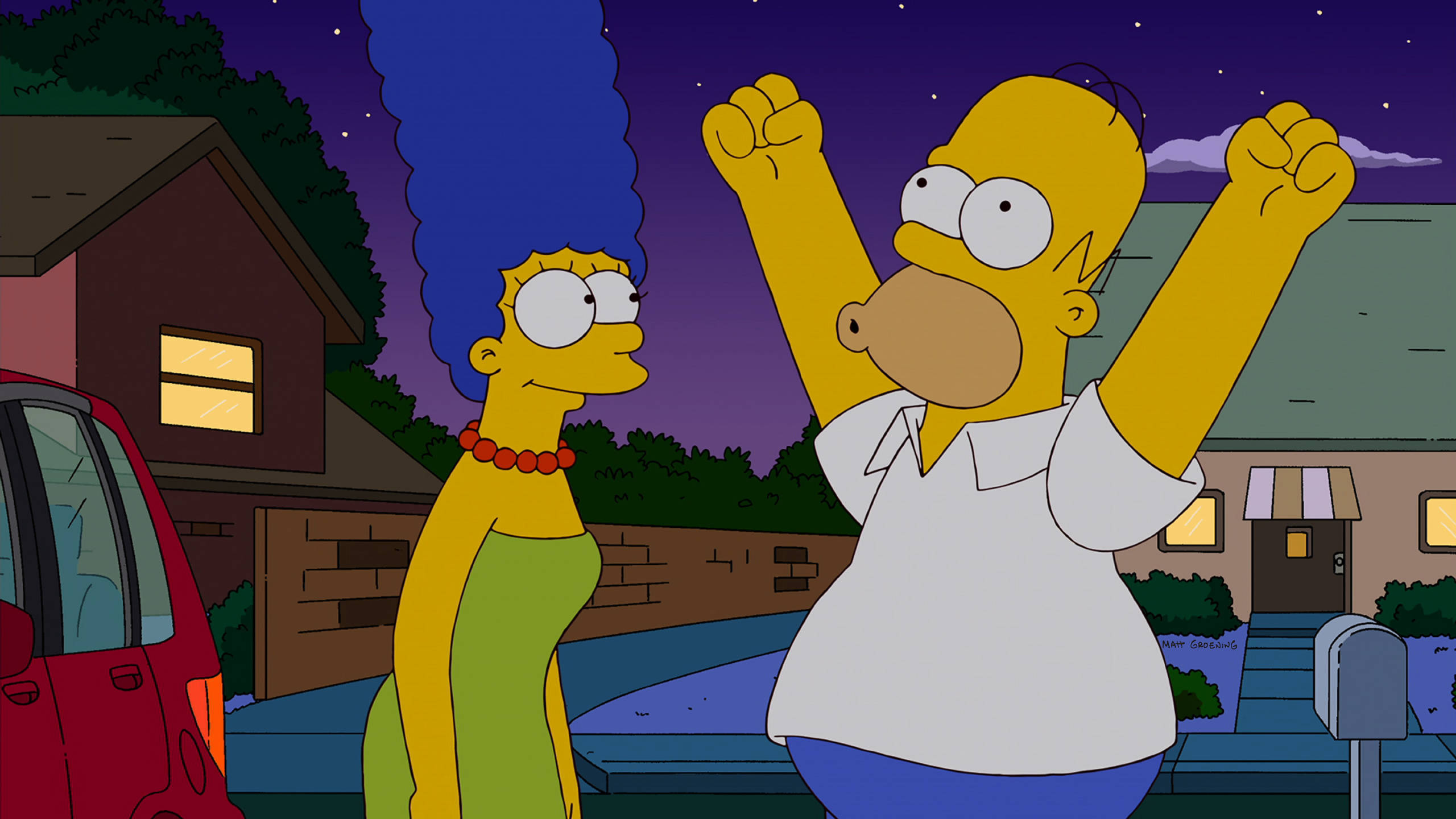 Homer and Marge, Homer (The Simpsons) Wallpaper, 2560x1440 HD Desktop