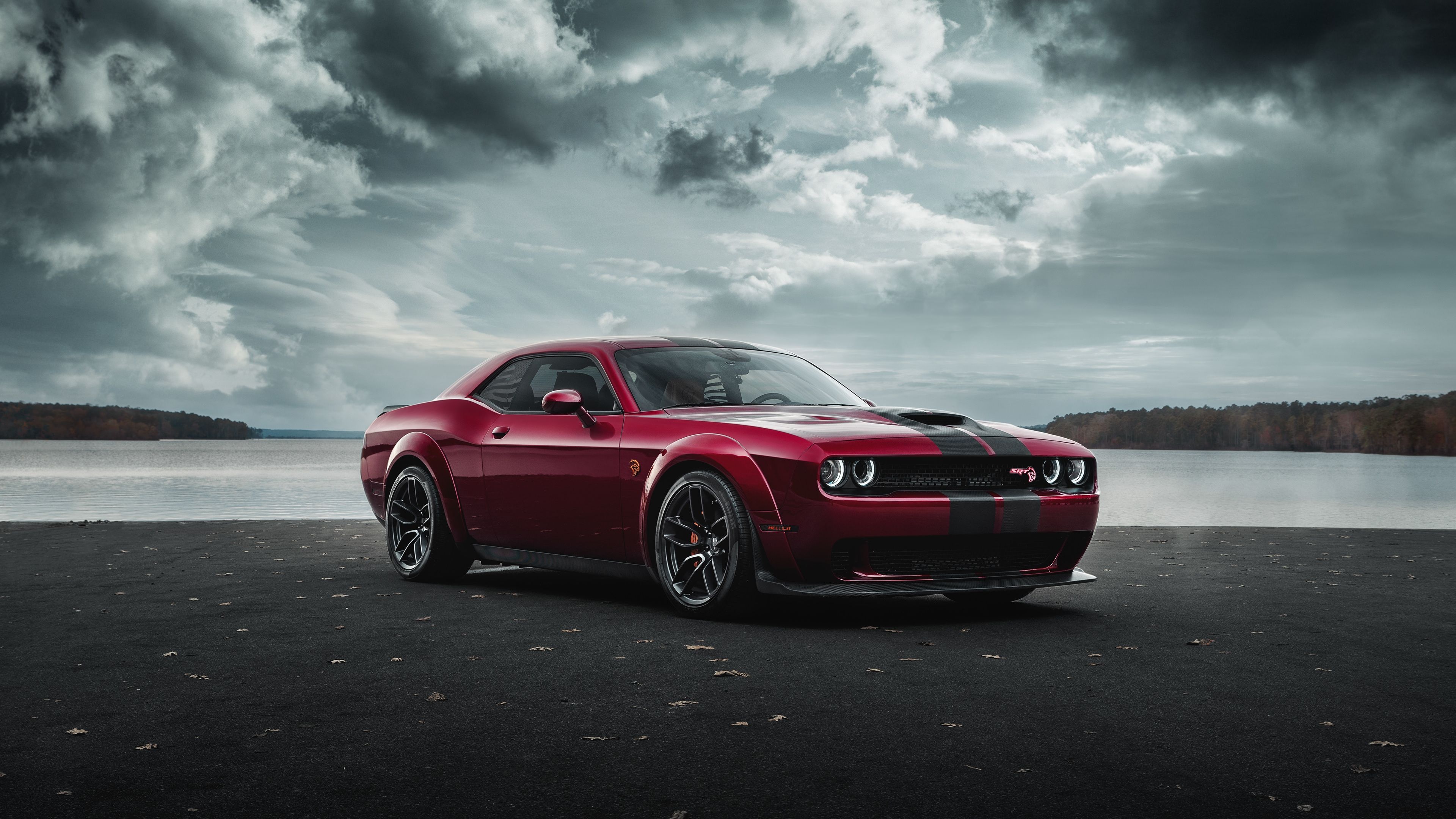 Dodge Challenger, Iconic muscle car, Powerful performance, Aggressive design, 3840x2160 4K Desktop