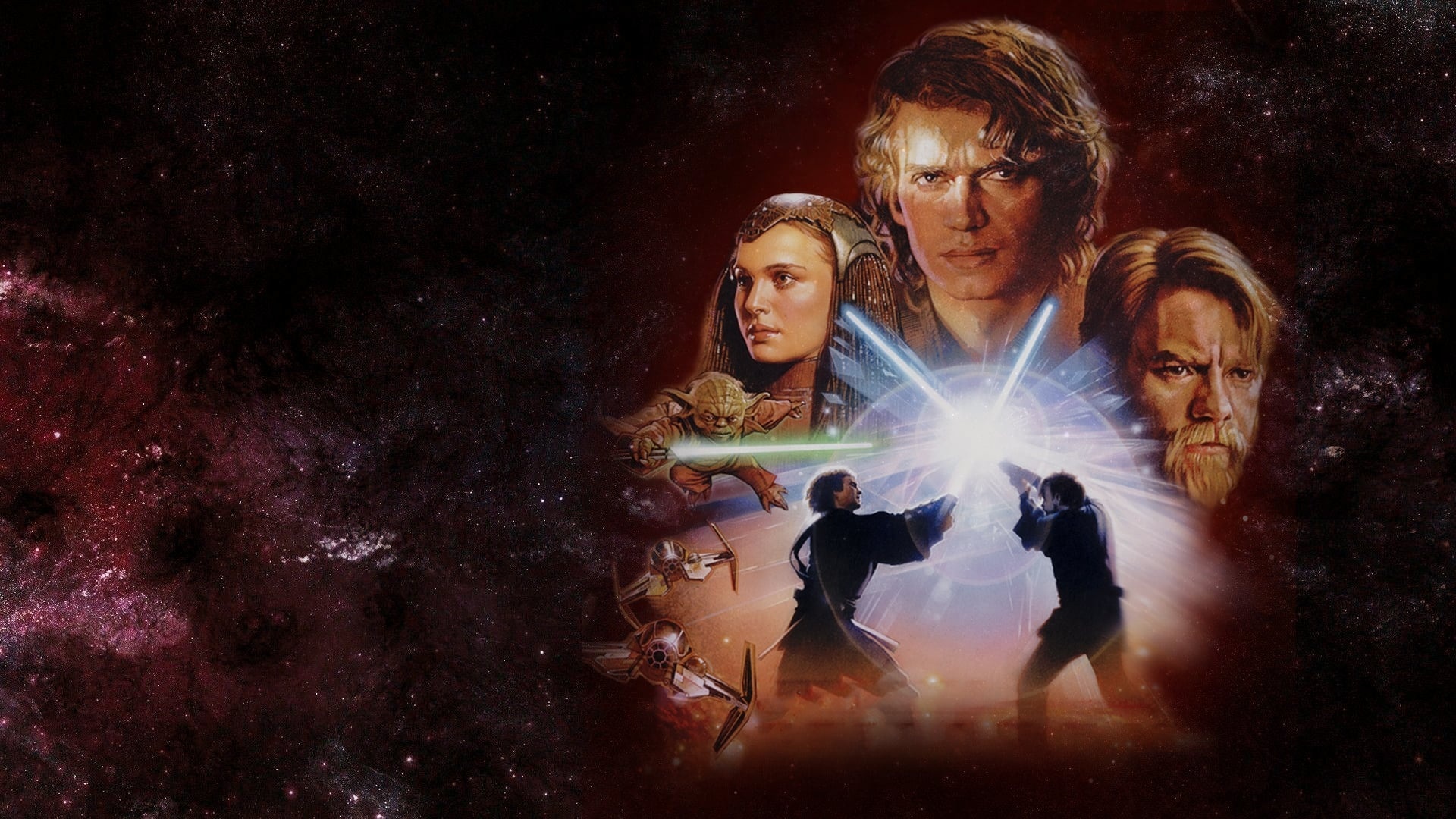 Anakin Skywalker, Obi-Wan Kenobi, Padme Amidala, Yoda, Star Wars: Revenge of the Sith, Full HD Desktop wallpaper
