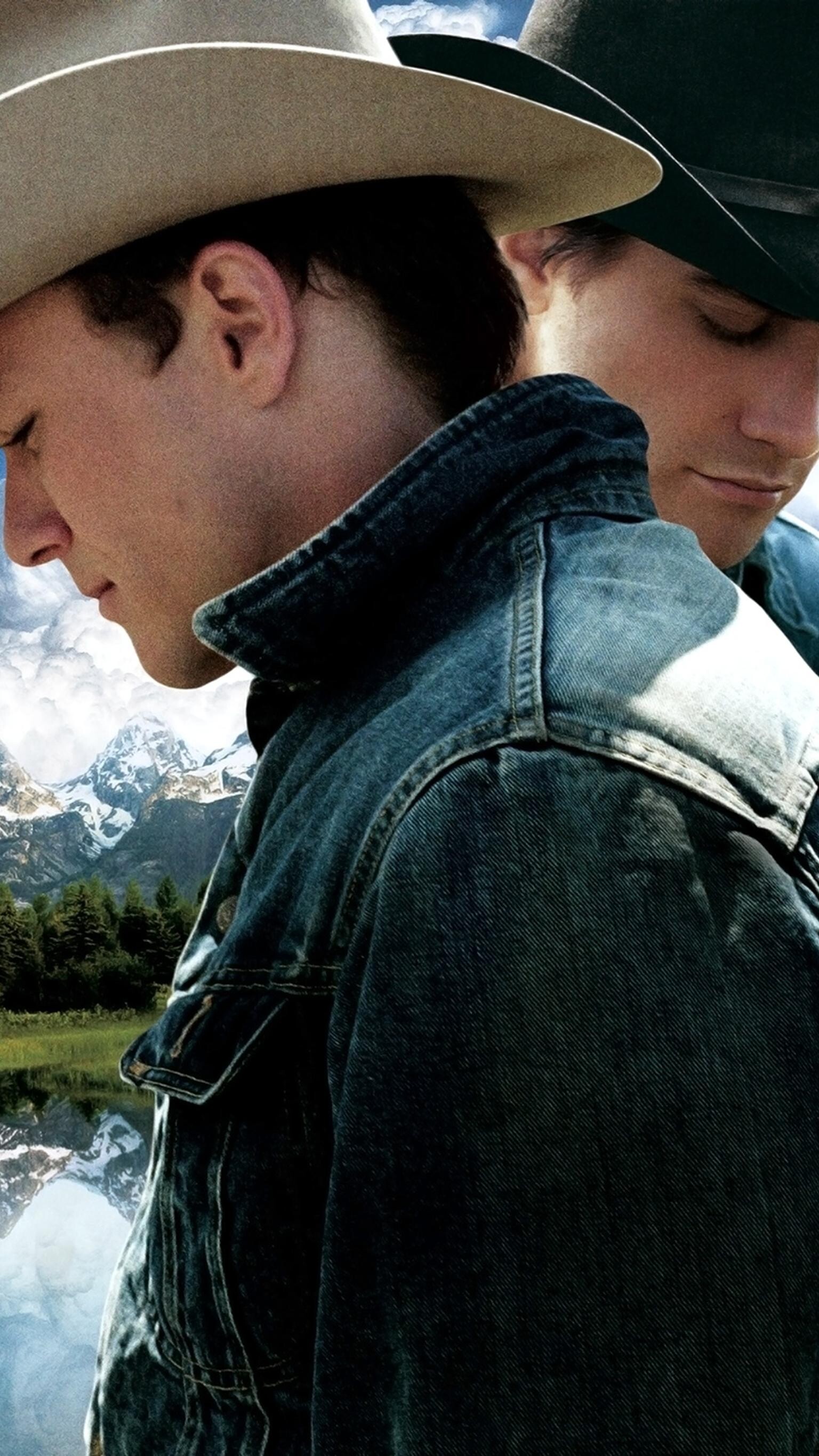 Brokeback Mountain, Forbidden love story, Emotional depth, Epic cinematography, 1540x2740 HD Phone