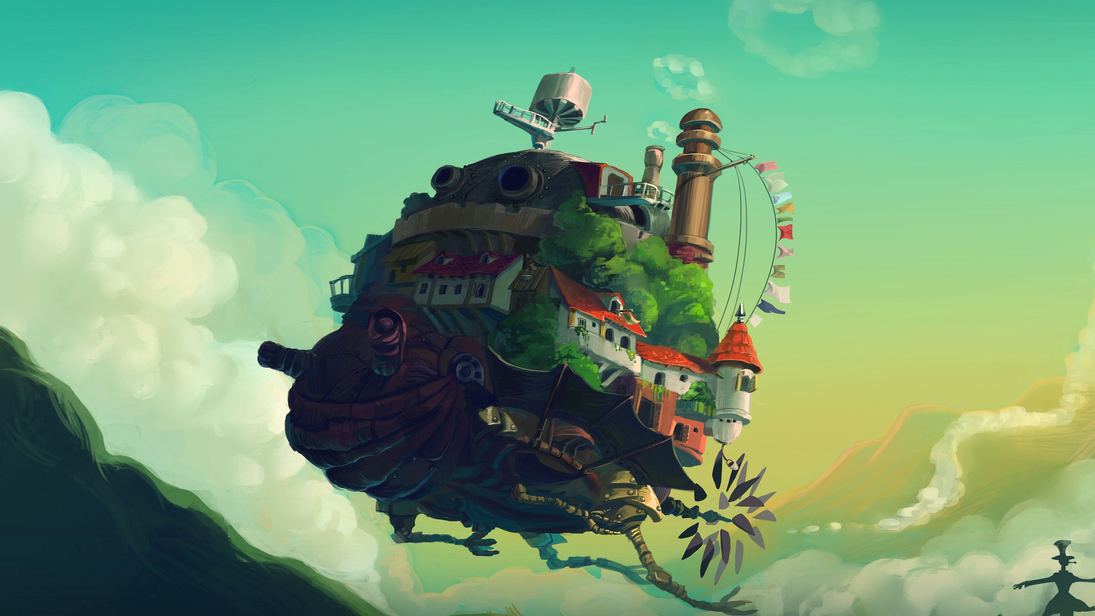 Howl's Castle, Howl's Moving Castle Wallpaper, 3840x2160 4K Desktop