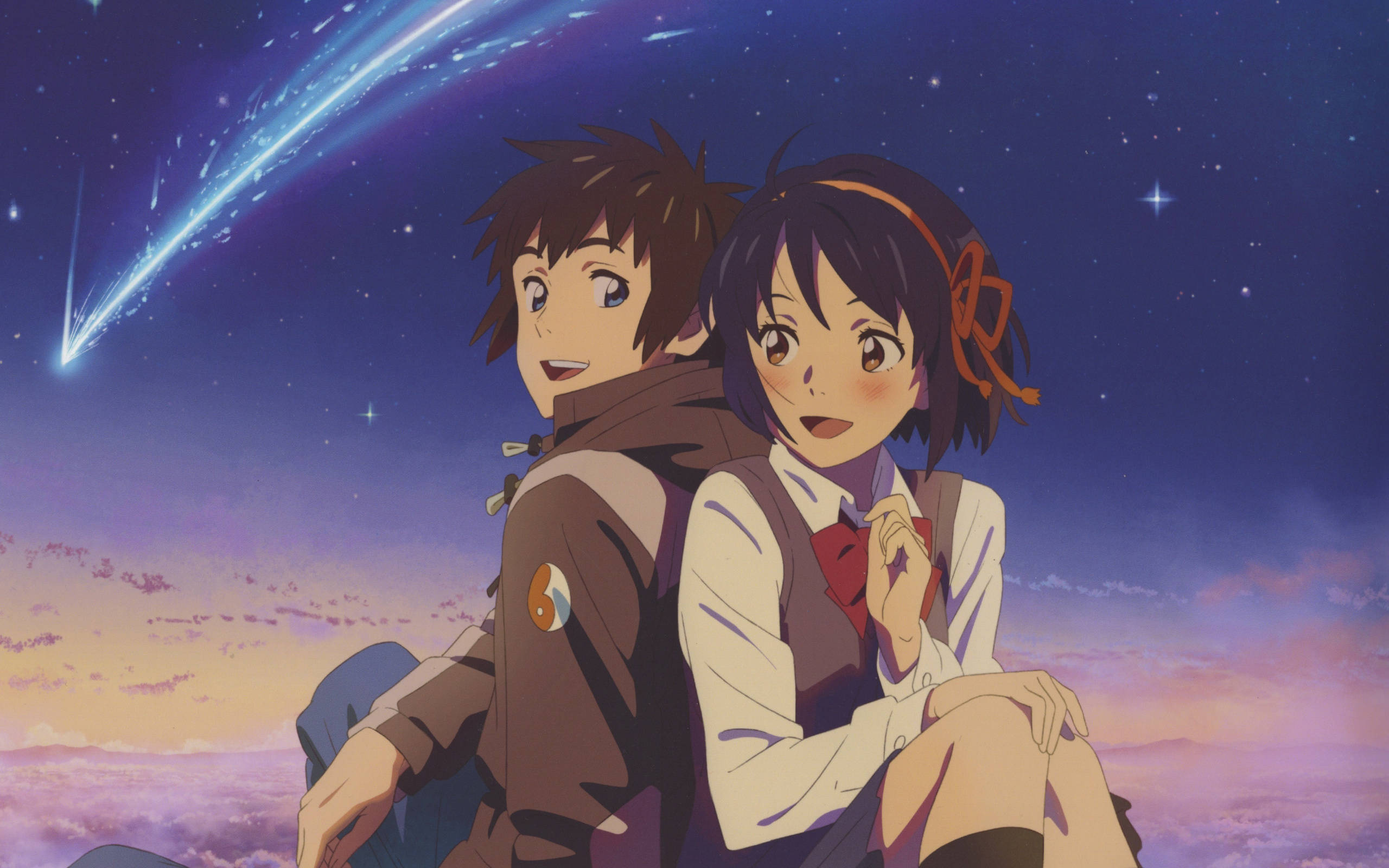 Taki Tachibana, Mitsuha Miyamizu, Comet Tiamat, HD Desktop wallpaper