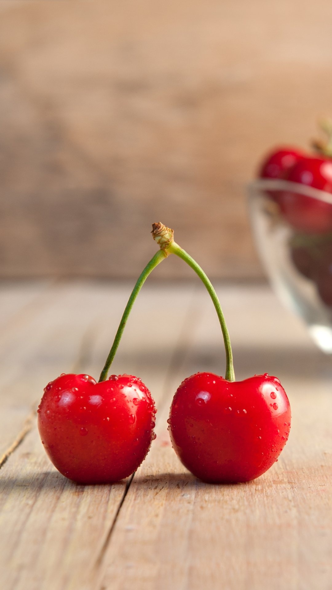 Cherry fruit, Tart and sweet, Juicy red, Healthy snack, 1080x1920 Full HD Phone