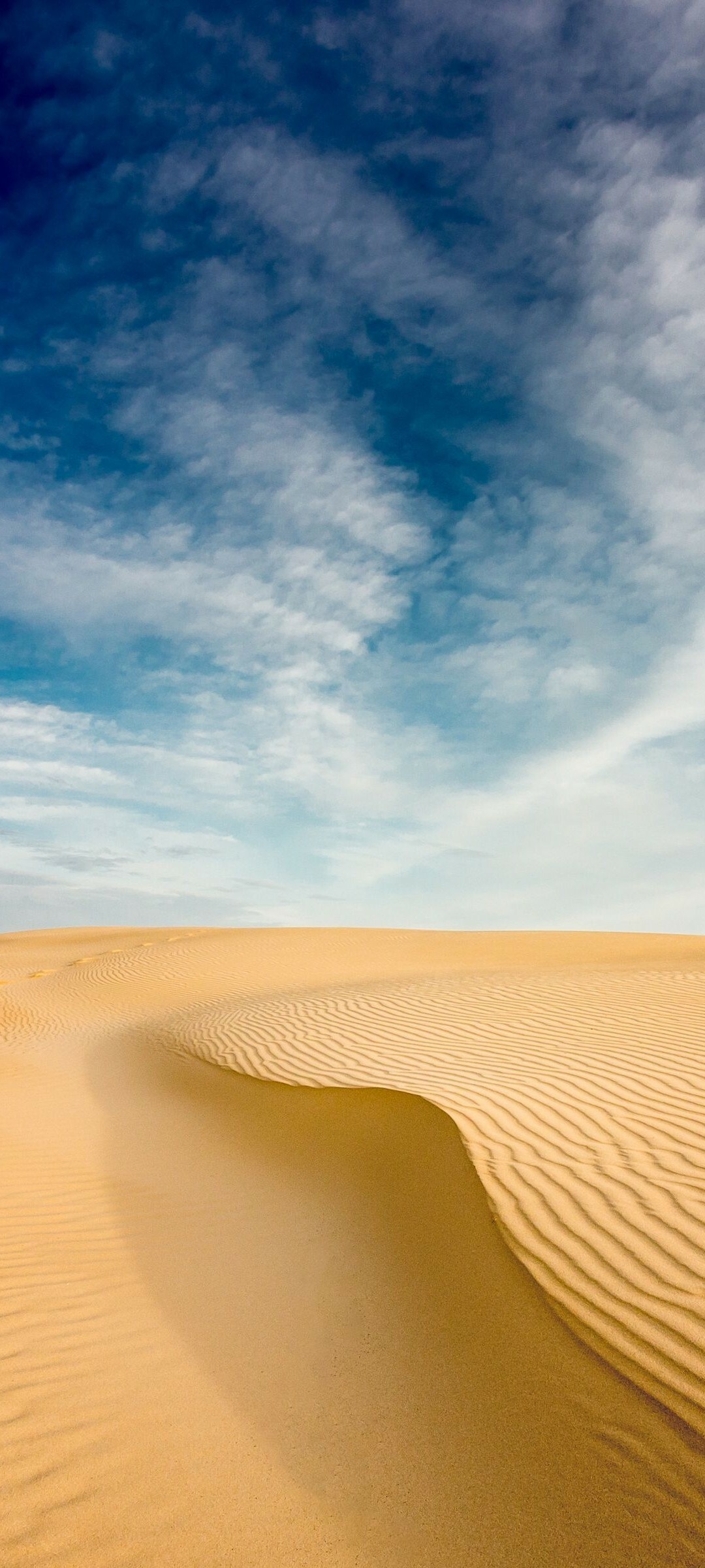 Desert and sky wallpaper, Contrasting elements, Celestial beauty, Nature's balance, 1080x2400 HD Phone