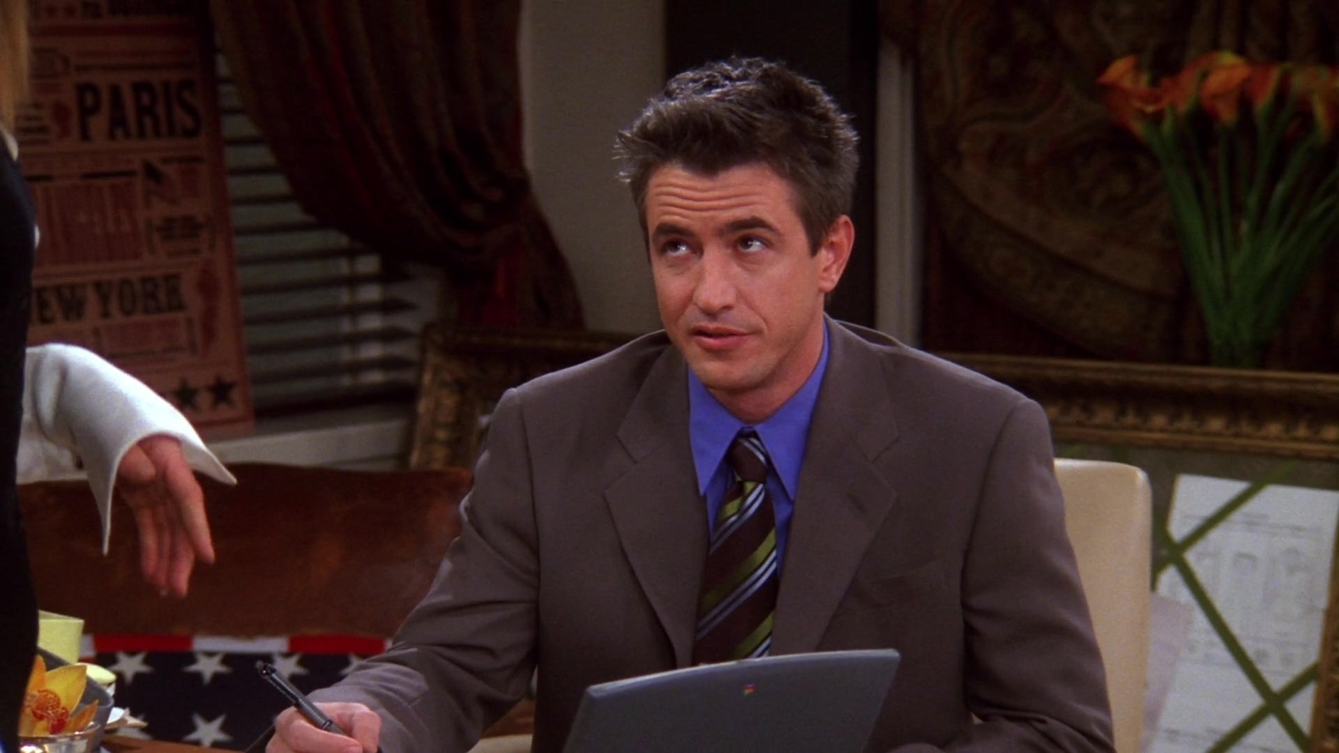 Apple laptop, Dermot Mulroney, Gavin Mitchell, Friends season 9, 1920x1080 Full HD Desktop