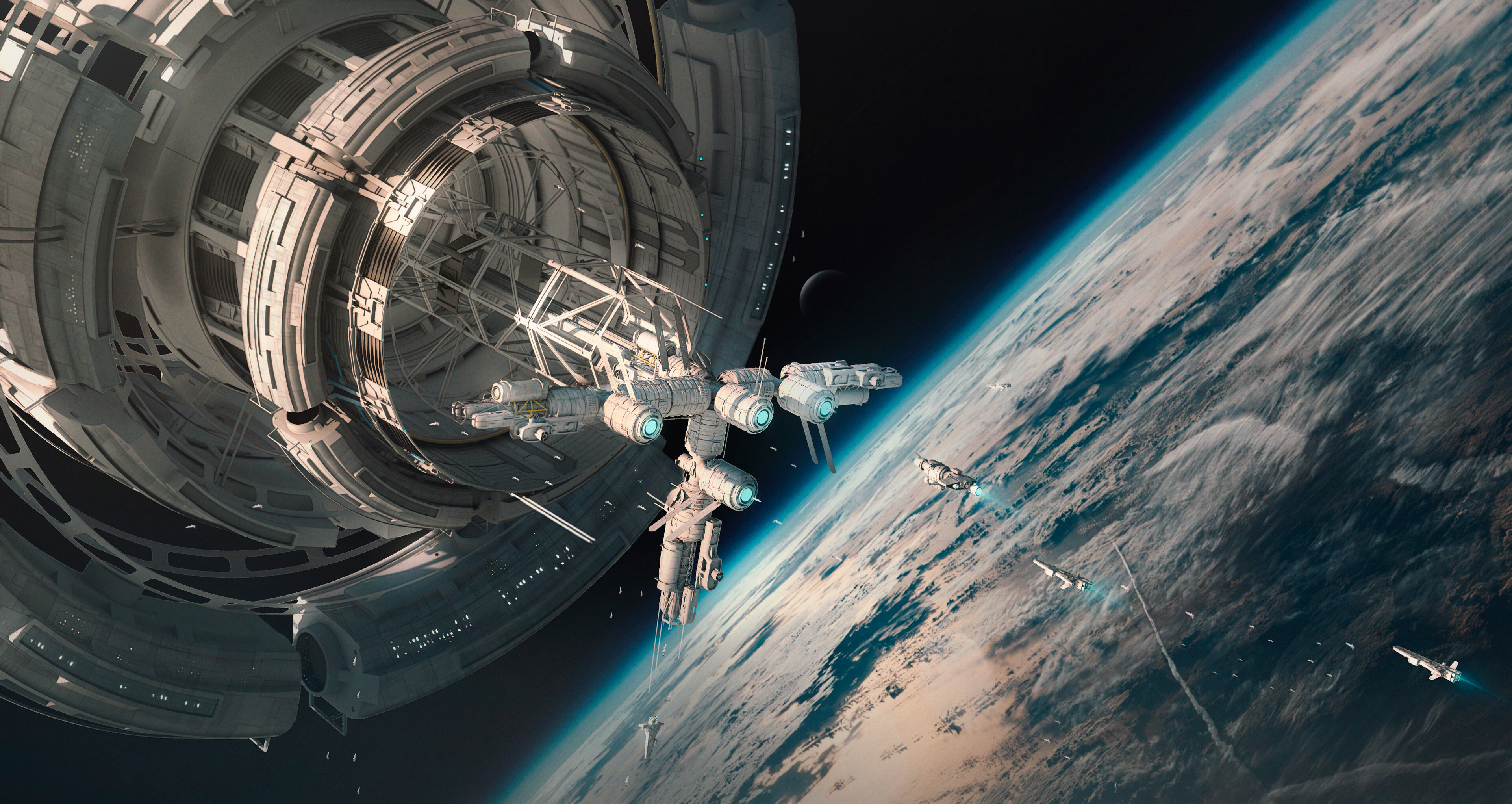 Orbit, Space Stations Wallpaper, 3840x2050 HD Desktop