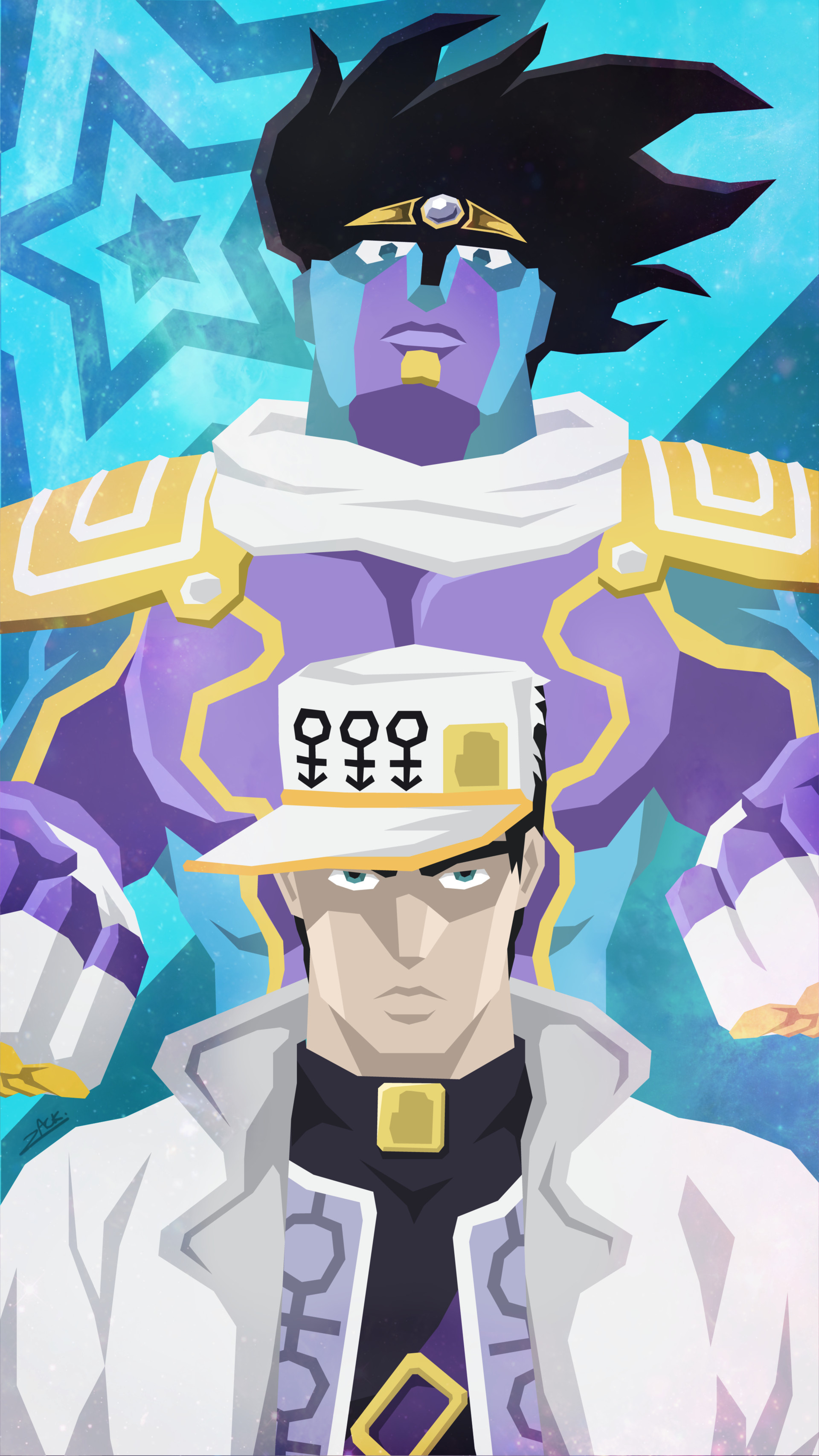 Jotaro Kujo, Star Platinum, Diamond is Unbreakable, HD Phone wallpaper