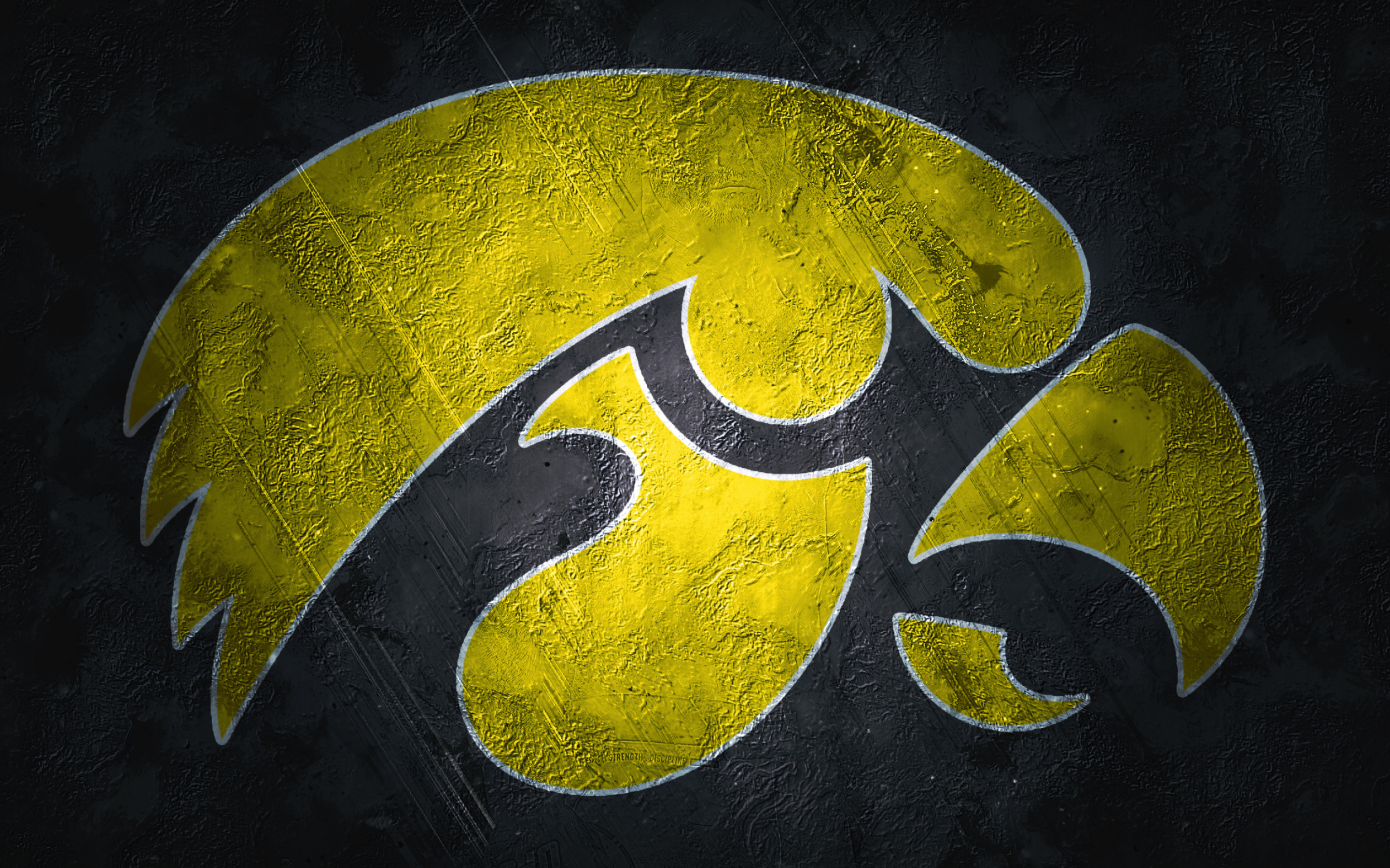 Iowa Hawkeyes Football, American football team, Grunge art, NCAA, 2880x1800 HD Desktop