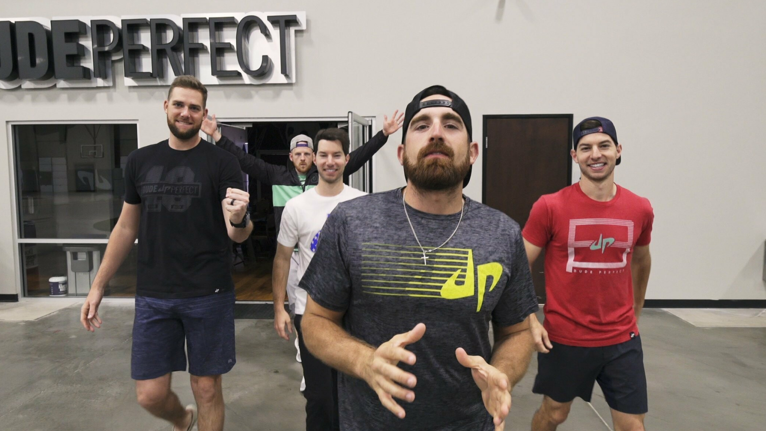 Dude Perfect trick shots, Rakuten TV, Spectacular skills, Unbelievable accuracy, 2560x1440 HD Desktop