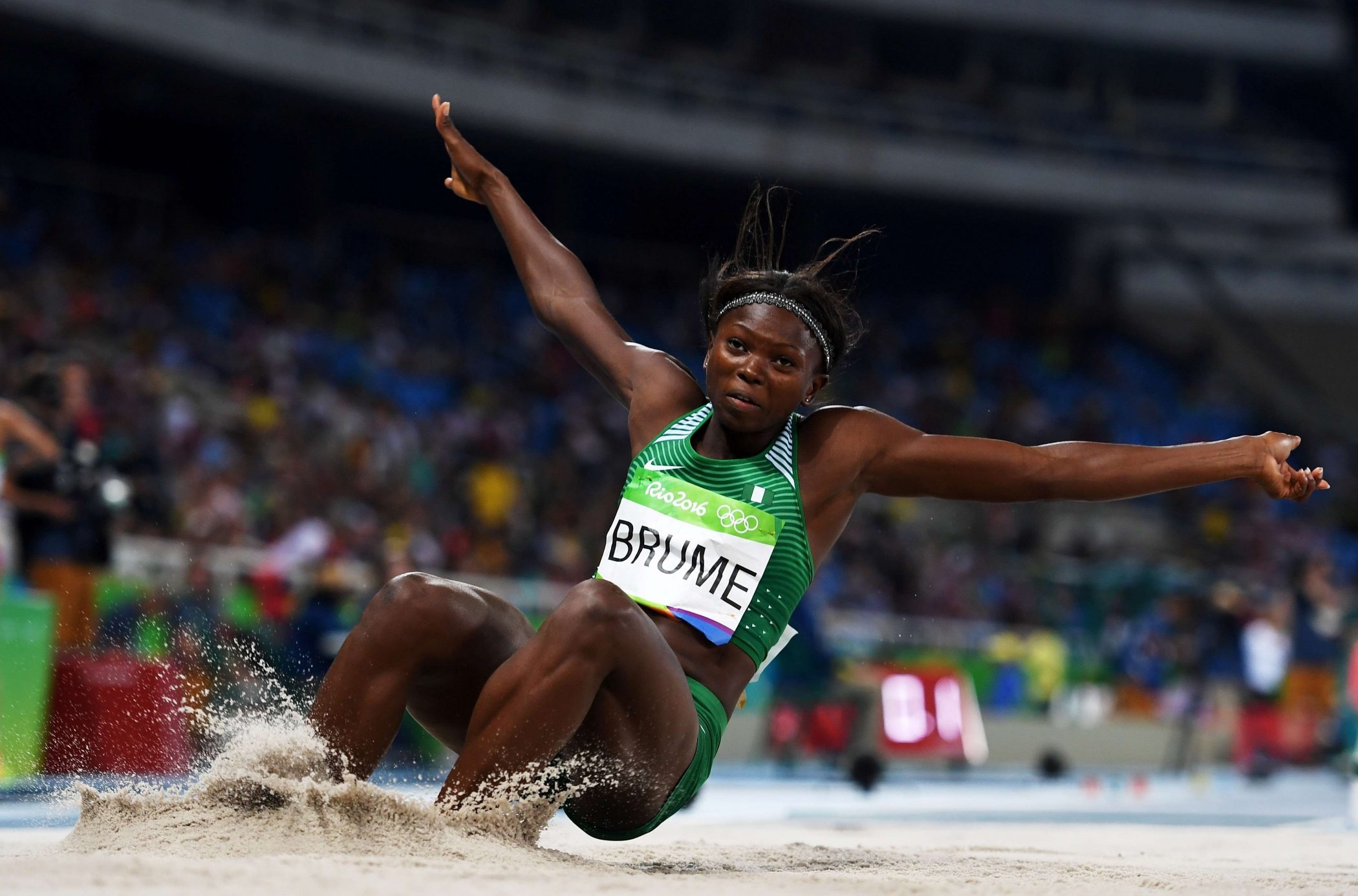 Ese Brume, African record, Dreams come true, Long jump success, 2100x1390 HD Desktop