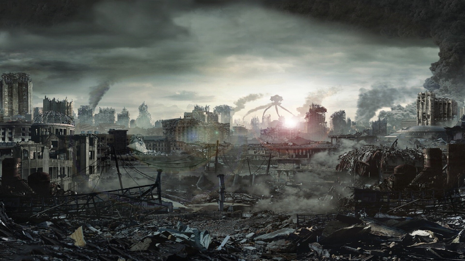 Post-apocalyptic imagery, Apocalyptic landscapes, Dark future, Dystopian visuals, 1920x1080 Full HD Desktop