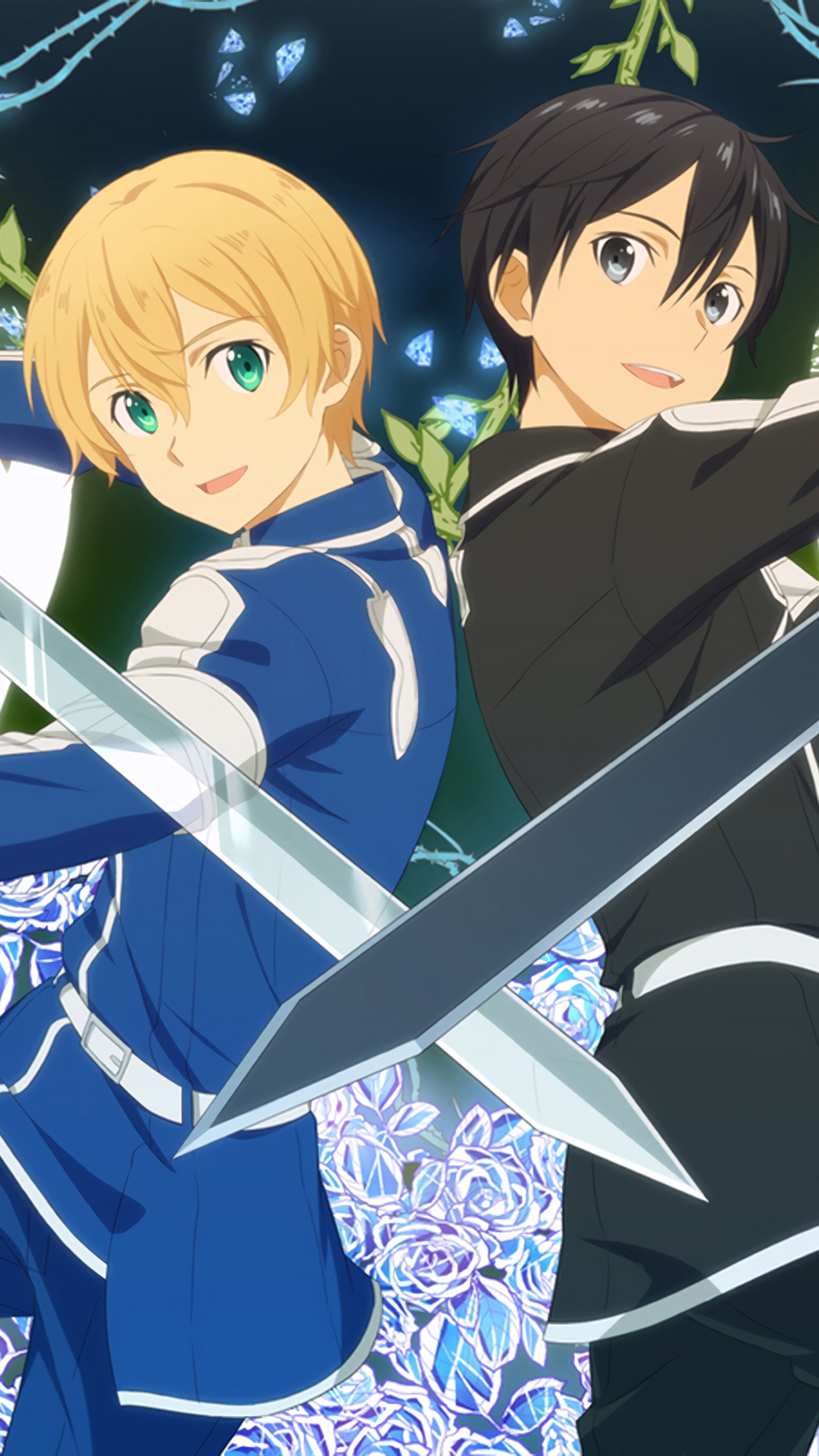 Kirito, Eugeo, Wallpaper choices, Anime duo fanart, 2160x3840 4K Phone