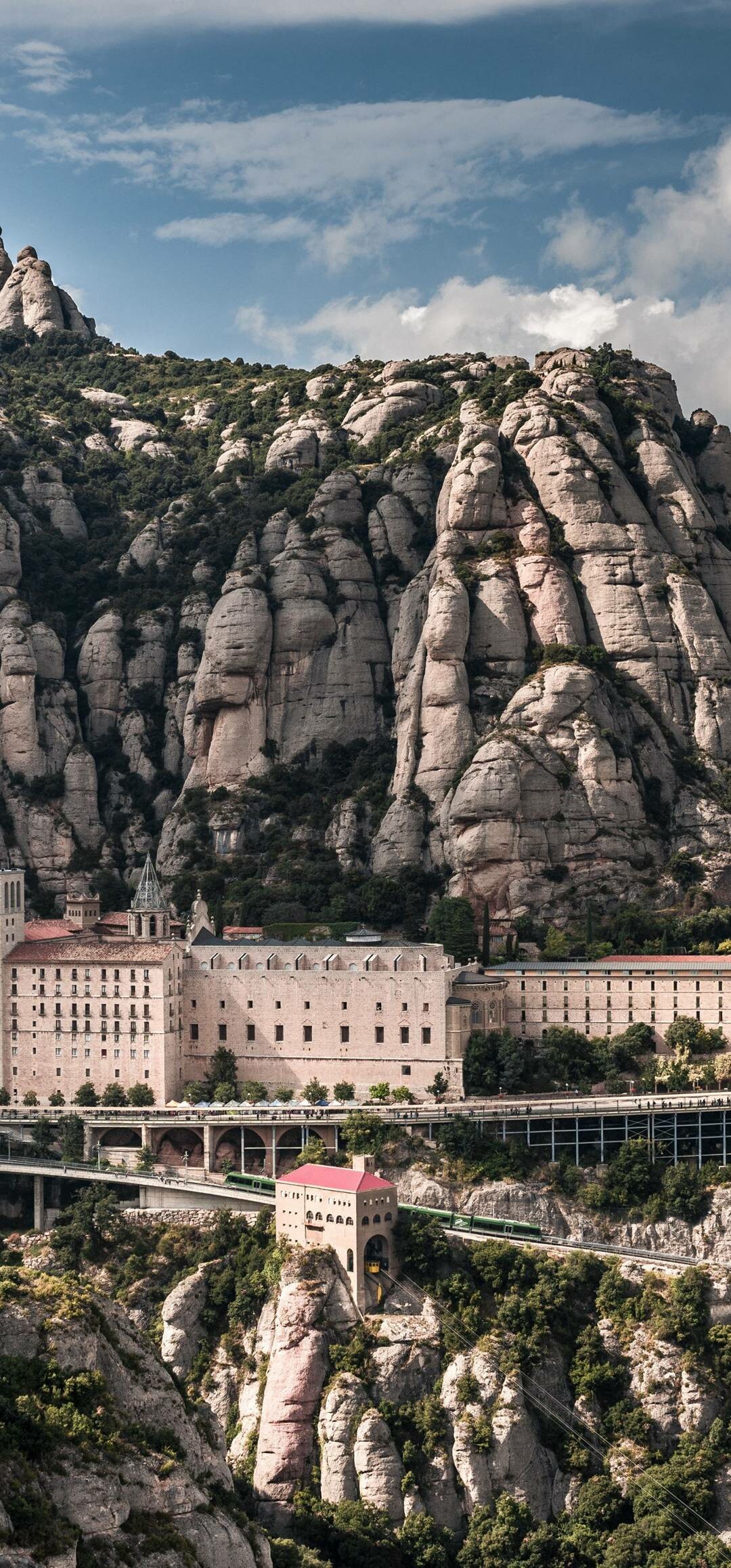 Santa Maria de Montserrat, Spain Wallpaper, 1080x2320 HD Phone