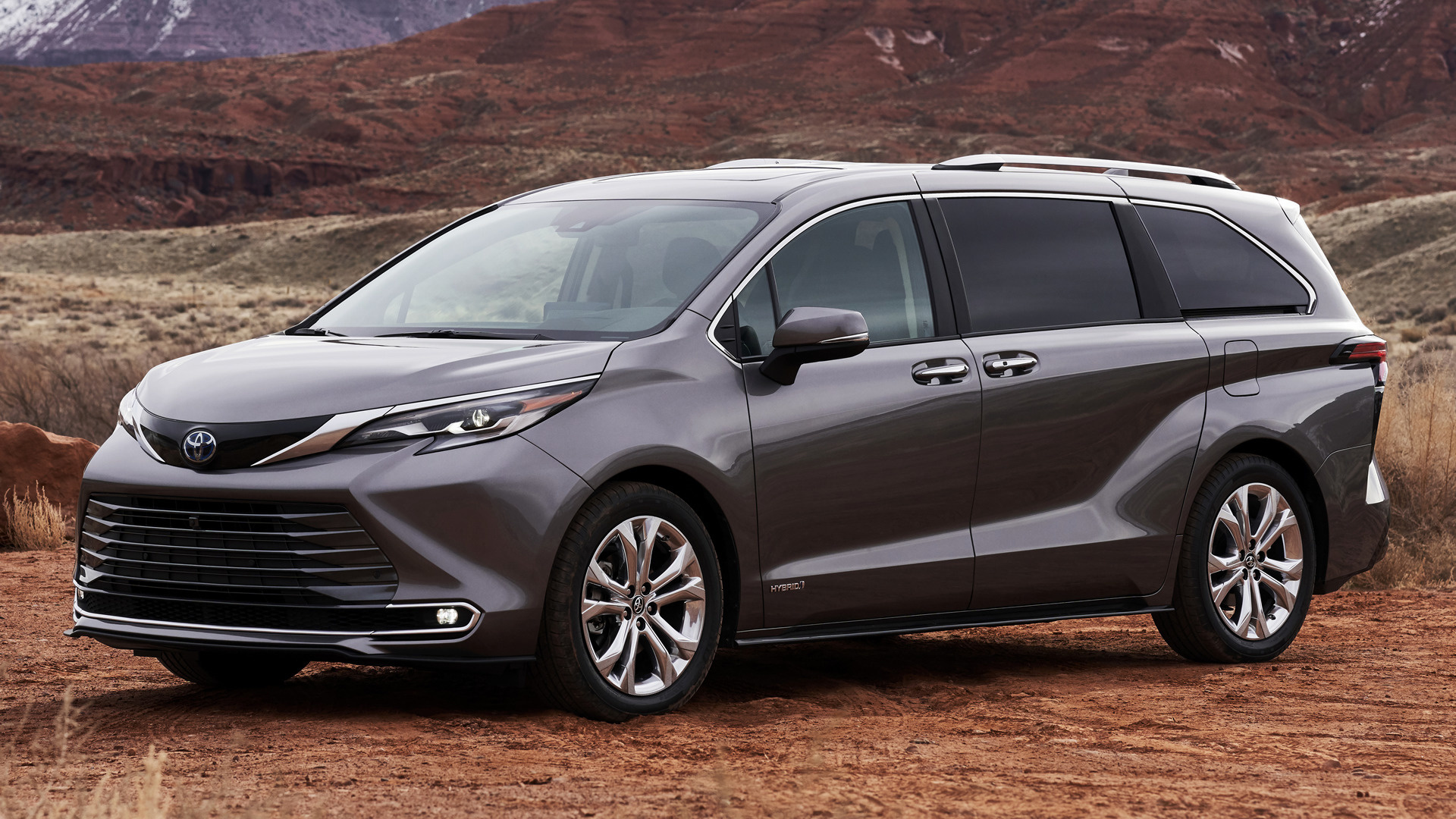 Toyota Sienna, Hybrid minivan, 2021 model, Family-friendly features, 1920x1080 Full HD Desktop