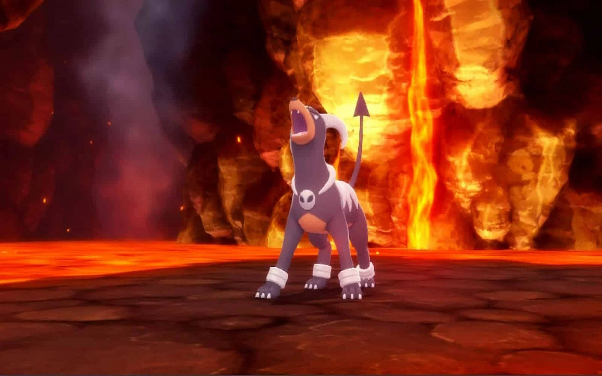 Houndoom, Pokemon moveset, Strategic gameplay, Pokemon Brilliant Diamond and Shining Pearl, 1920x1200 HD Desktop