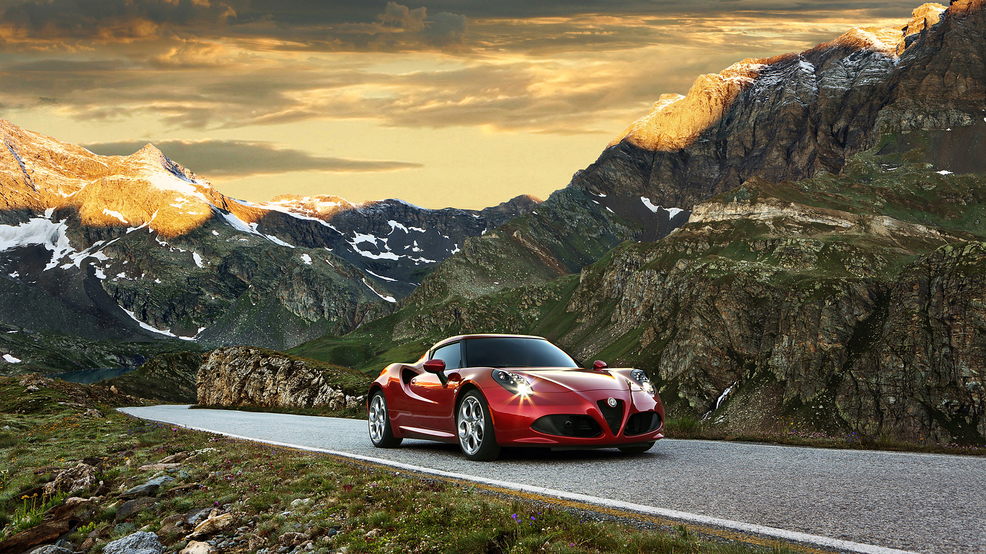 4C Mountains, Alfa Romeo Wallpaper, 1920x1080 Full HD Desktop