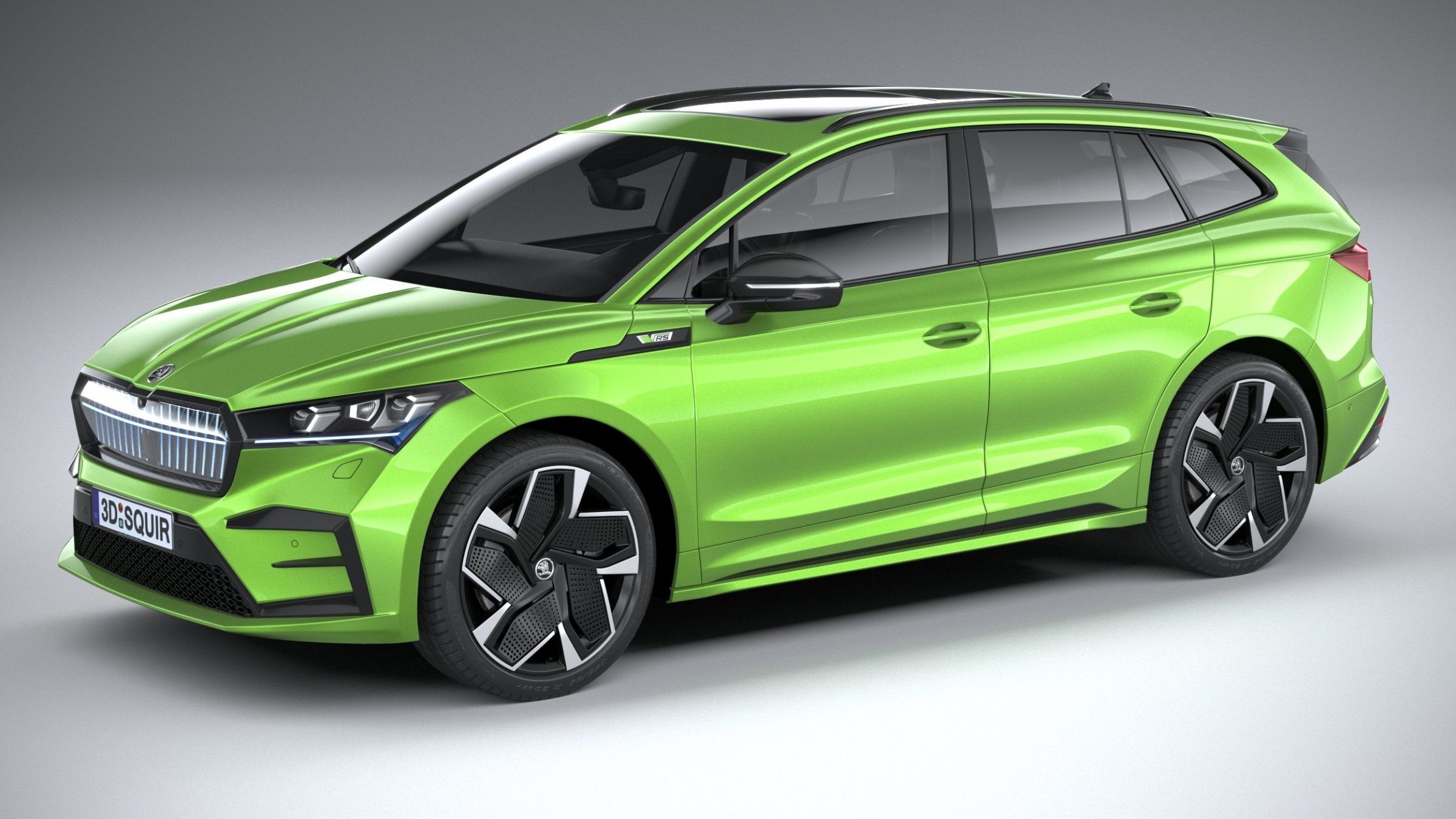 Skoda Enyaq, Enyaq RS, 2022 3d model, Electric SUV, 2400x1350 HD Desktop