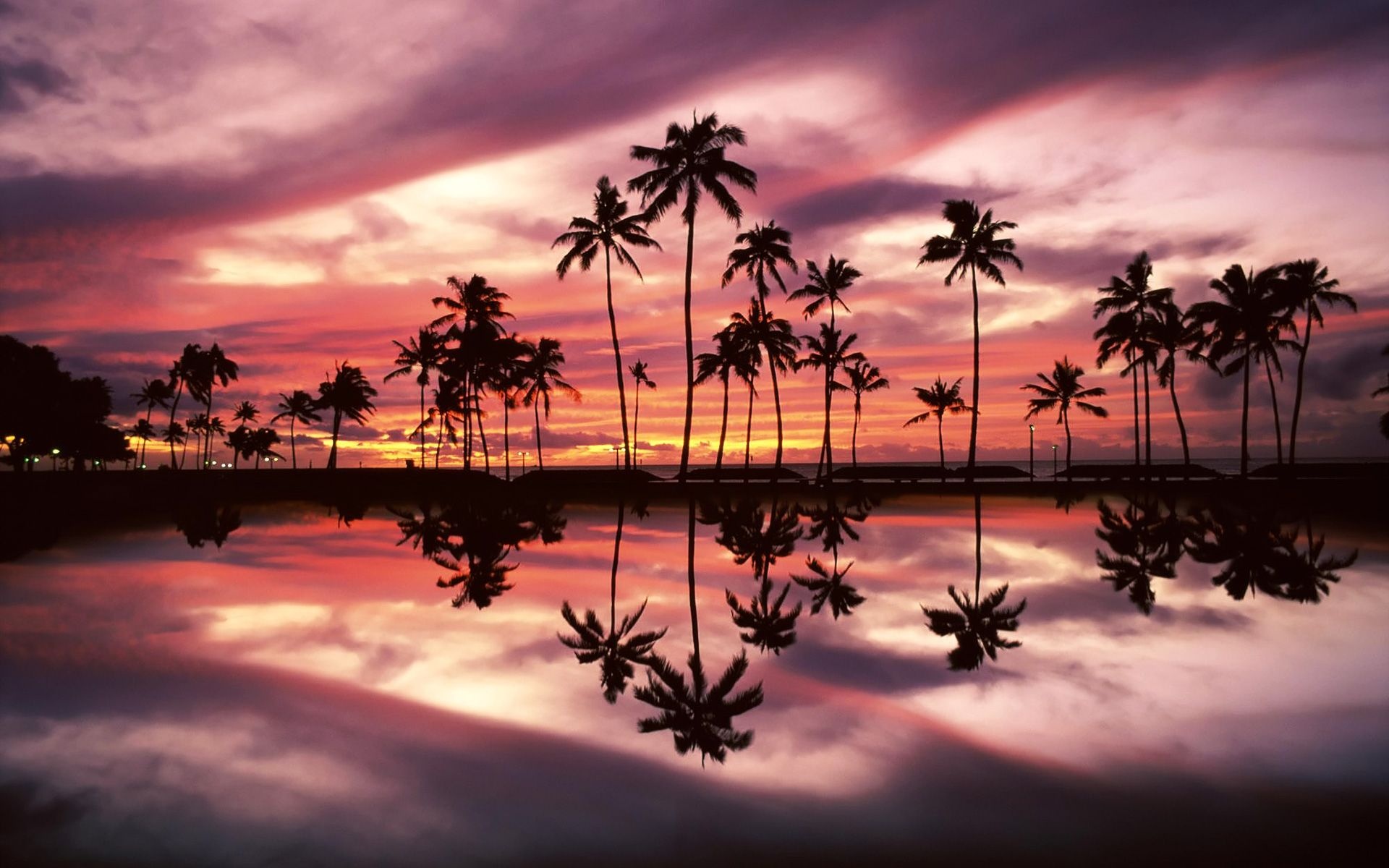 Ala Moana Beach Park, Hawaiian Sunset Wallpaper, 1920x1200 HD Desktop