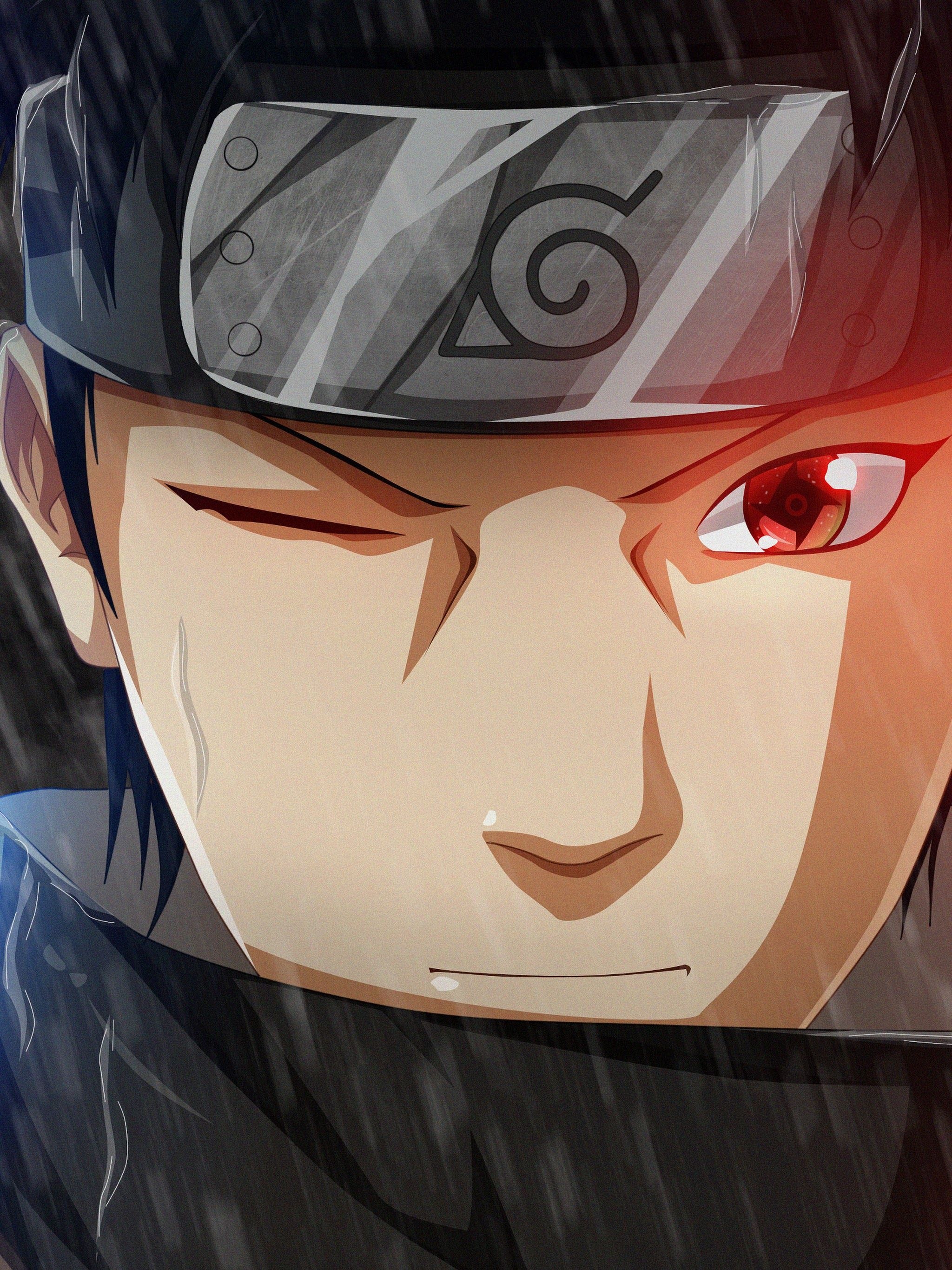 Shisui Uchiha, Mangekyo Sharingan, Konohagakure headband, HD Phone wallpaper