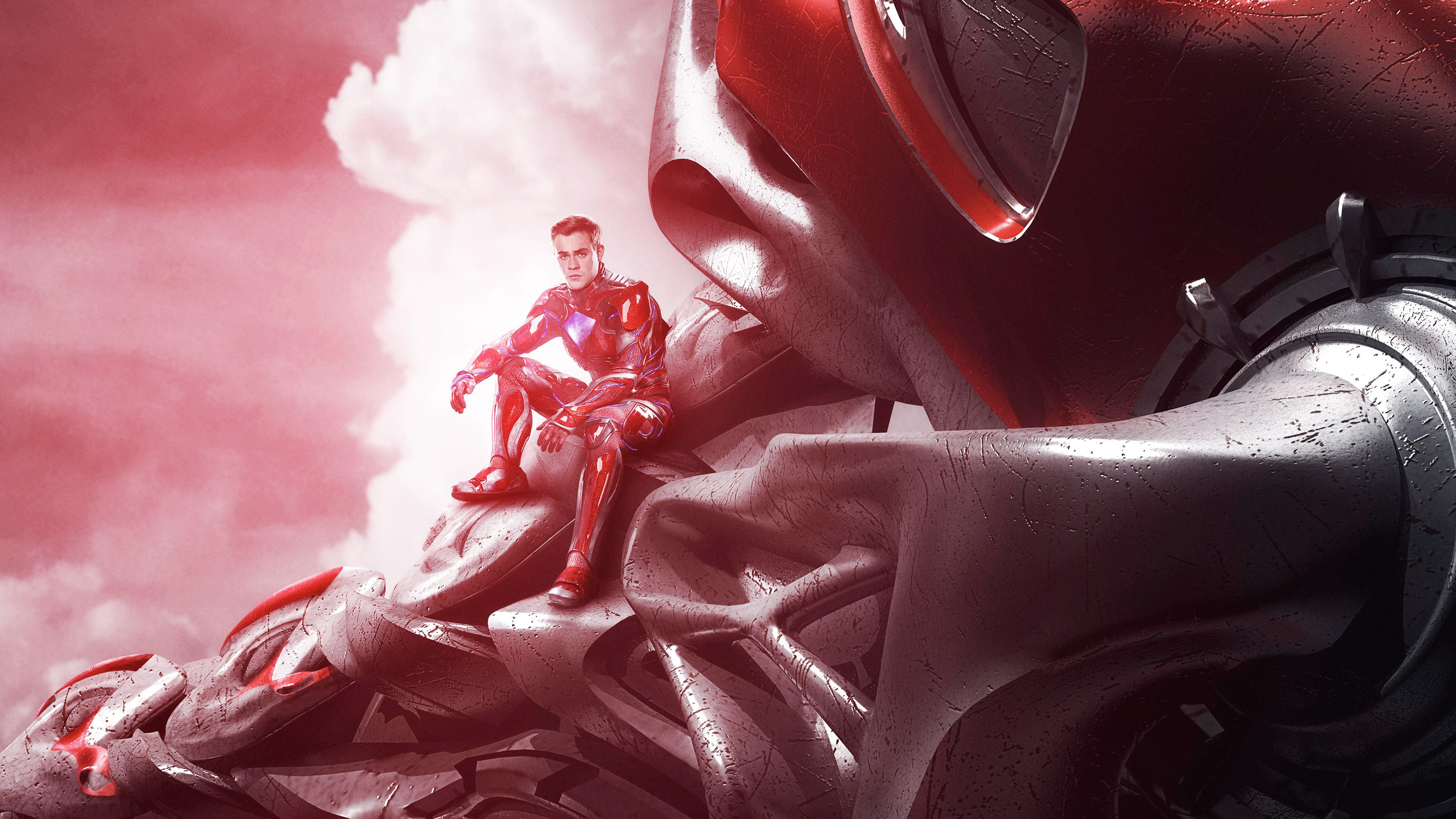 Power Rangers Zord, Red HD wallpapers, 3840x2160 4K Desktop