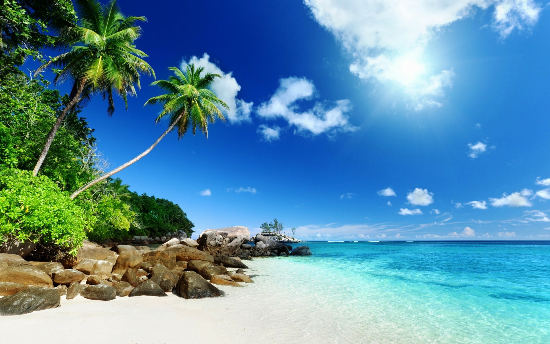 Nature tropical island, Clouds in the sky, Island paradise, Stunning landscapes, 1920x1200 HD Desktop