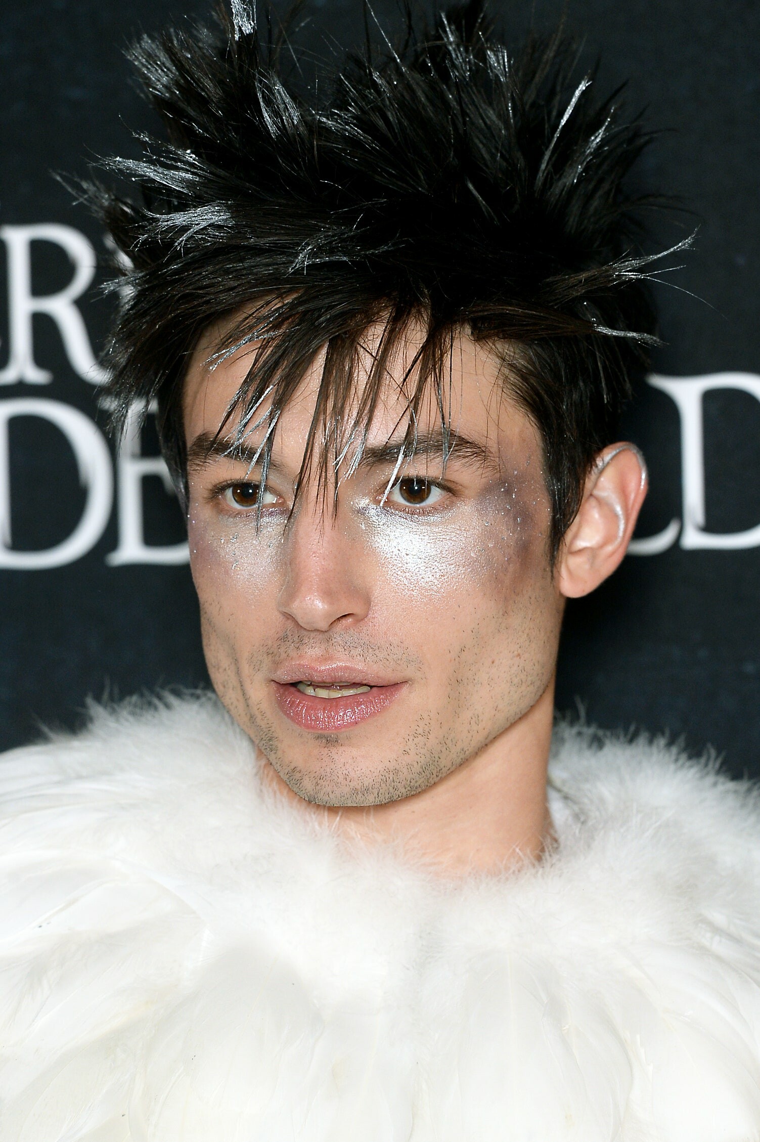 Ezra Miller, Hedwig costume, Fantastic Beasts premiere, Fashion forward, 1510x2260 HD Phone