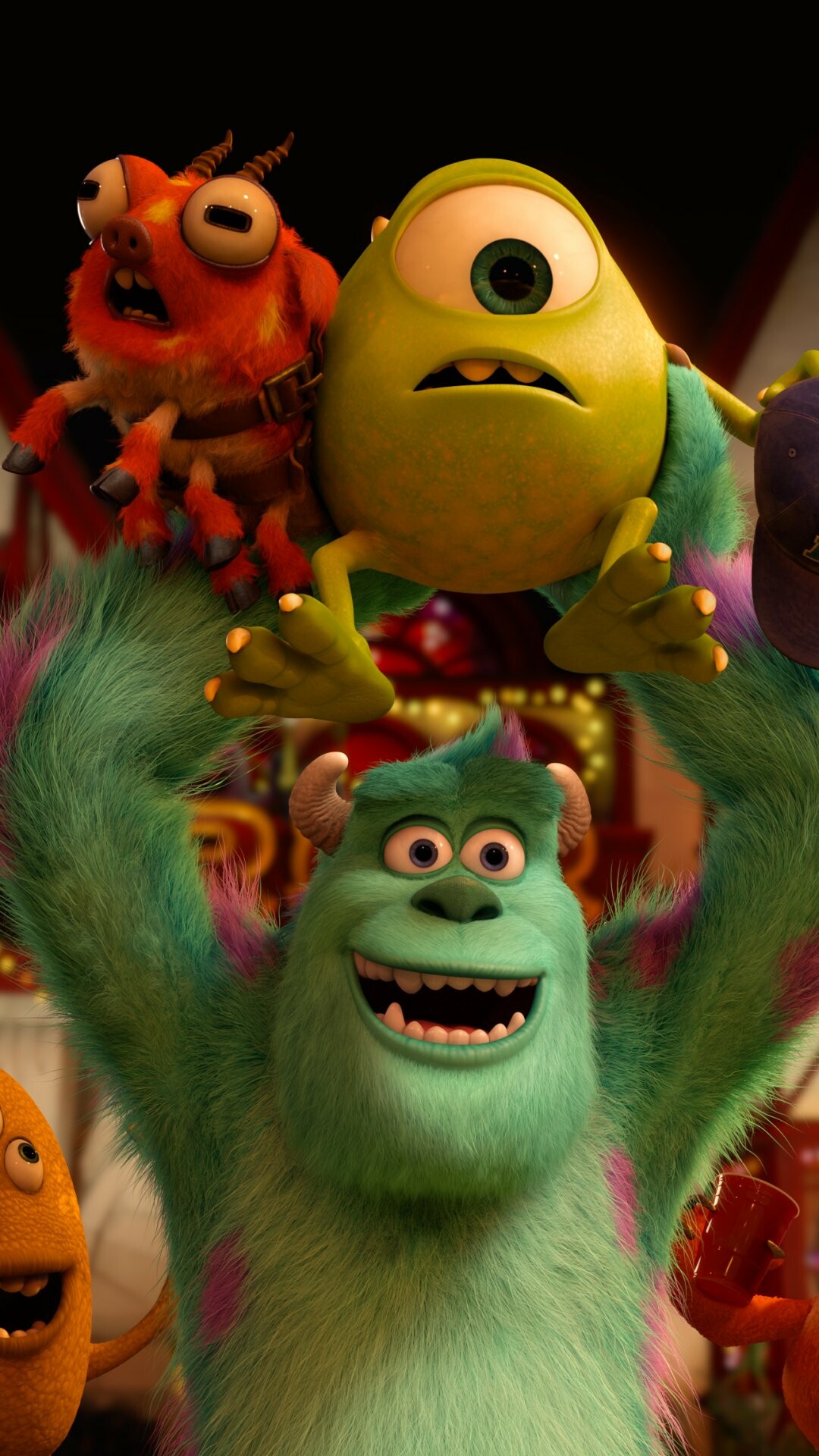 Monsters, Inc., movie, university, 1080x1920 Full HD Phone