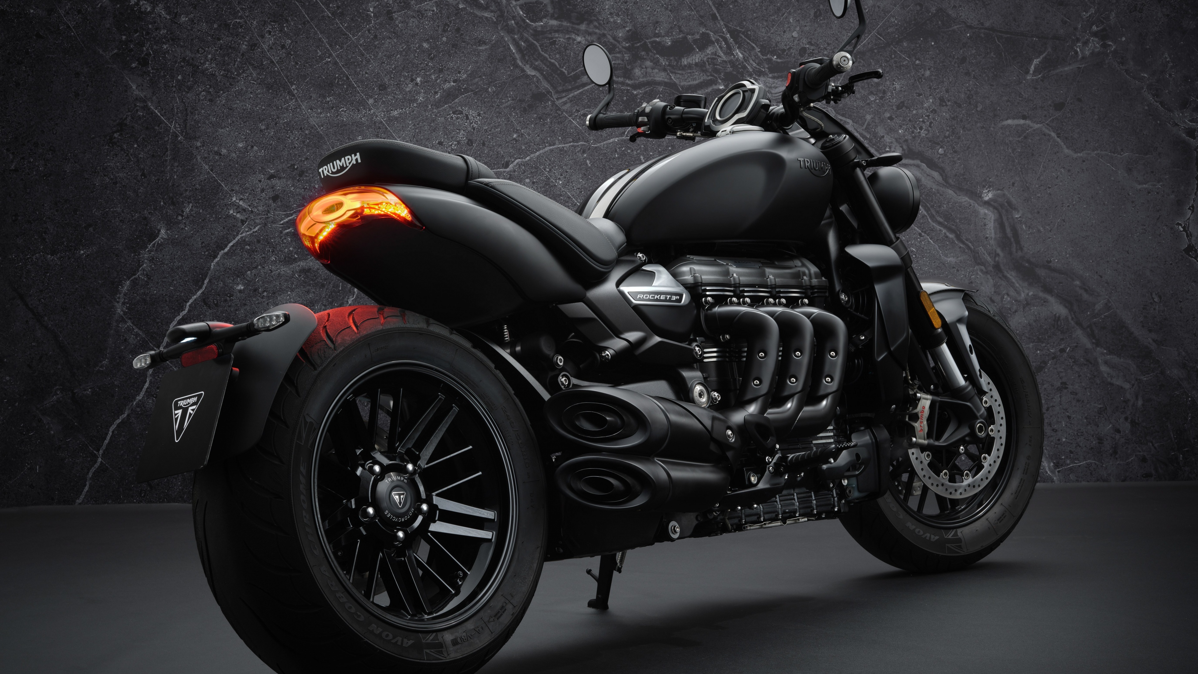 Triumph Rocket III, Black edition wallpaper, High-performance beast, Stylish ride, 3840x2160 4K Desktop