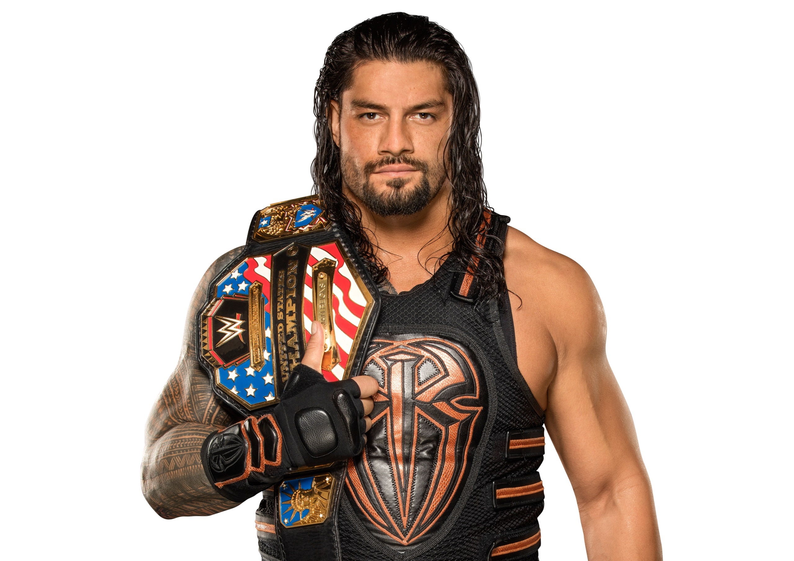 Roman Reigns, WWE United States Championship, Samoan tribal tattoo, HD Desktop wallpaper