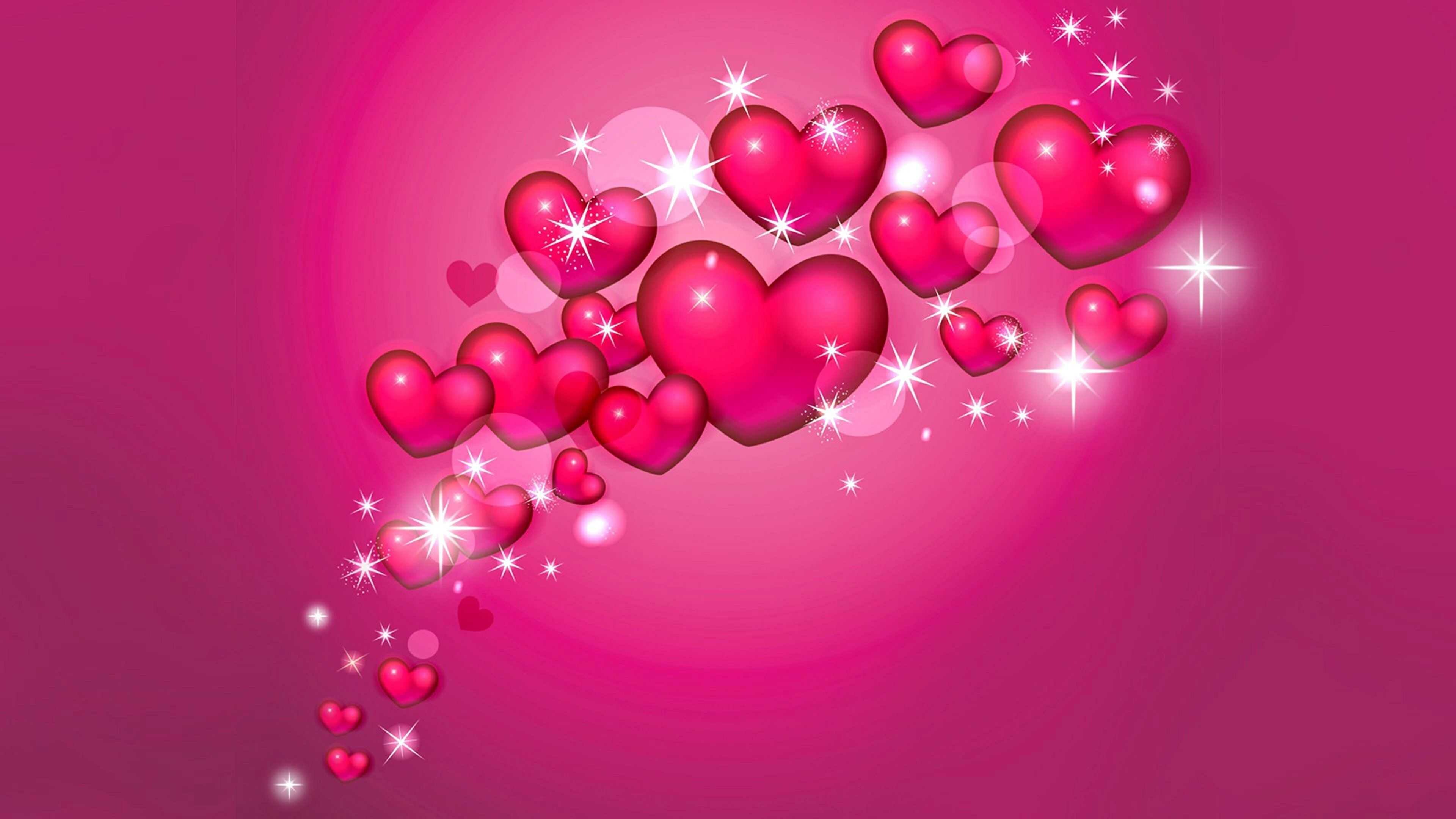 Pink Heart, Wallpaper, Free, Awesome, 3840x2160 4K Desktop