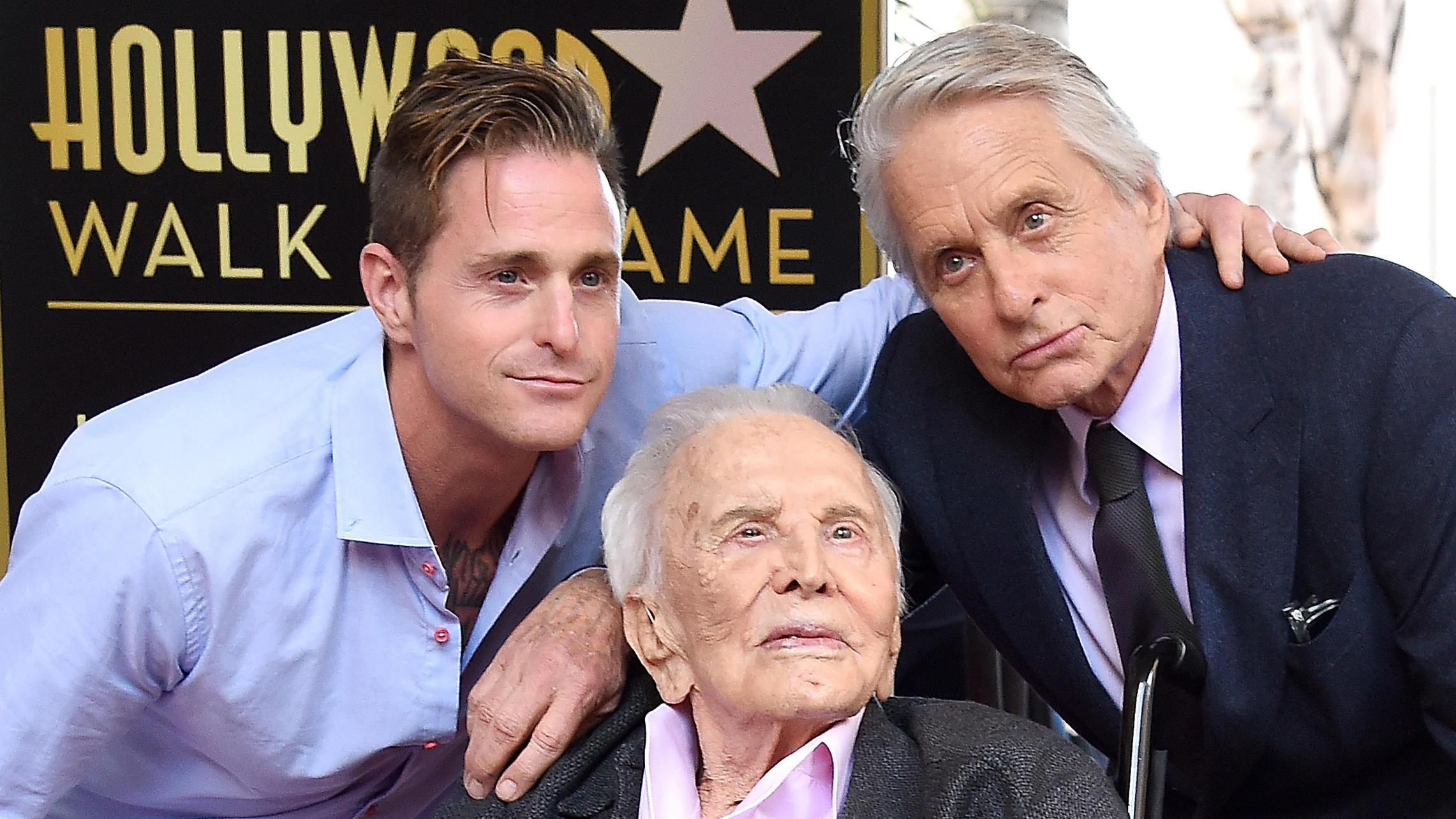 Kirk Douglas, Walk of Fame, Michael Douglas, 101 years, 2290x1290 HD Desktop