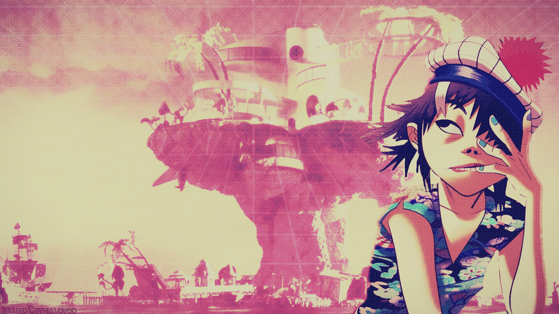 Noodle (Gorillaz), Unique wallpapers, Captivating visuals, Distinctive style, 1920x1080 Full HD Desktop