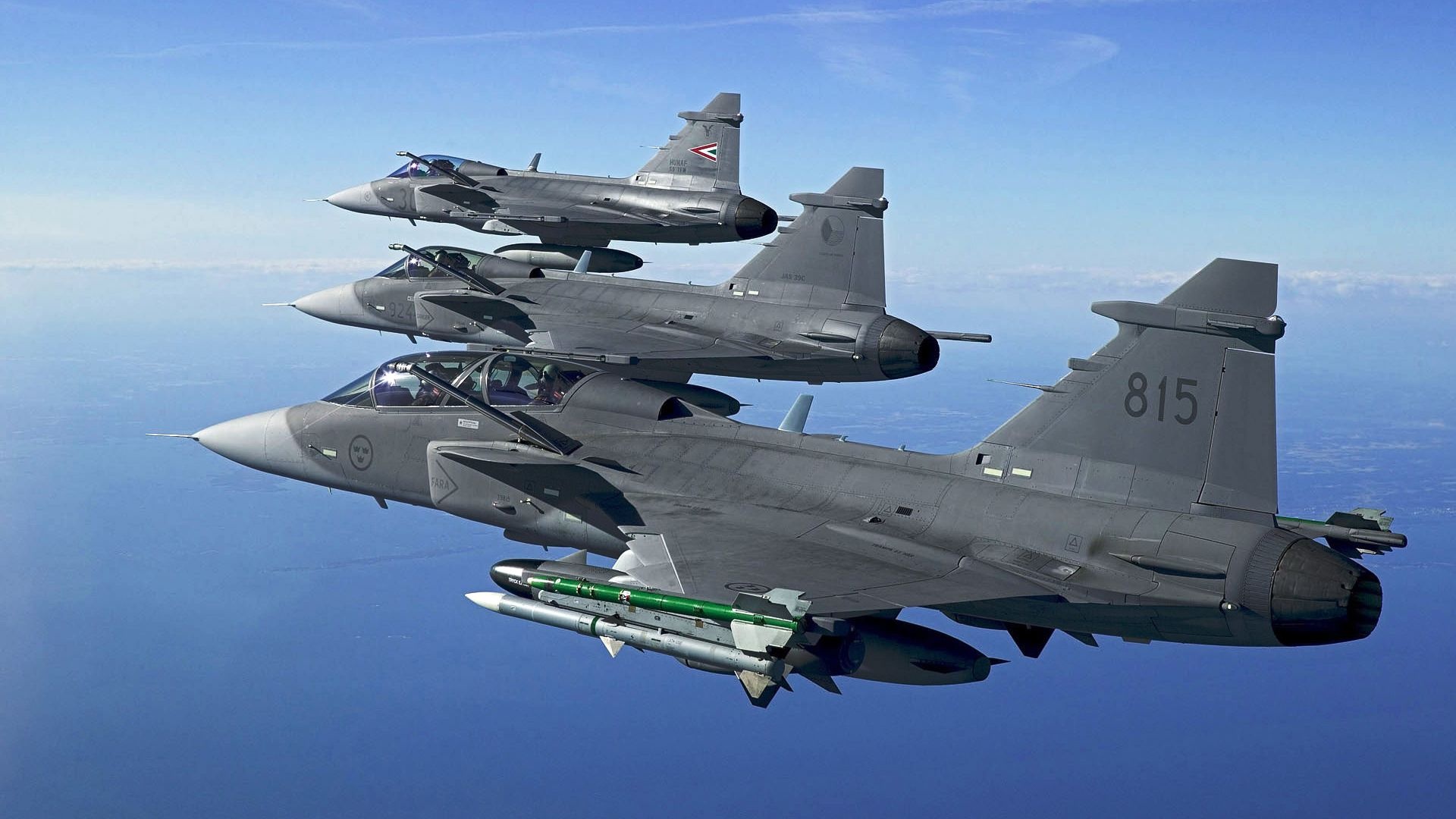 Saab Airplane, Gripen fighter jets, Airborne supremacy, Elite aerial warfare, 1920x1080 Full HD Desktop