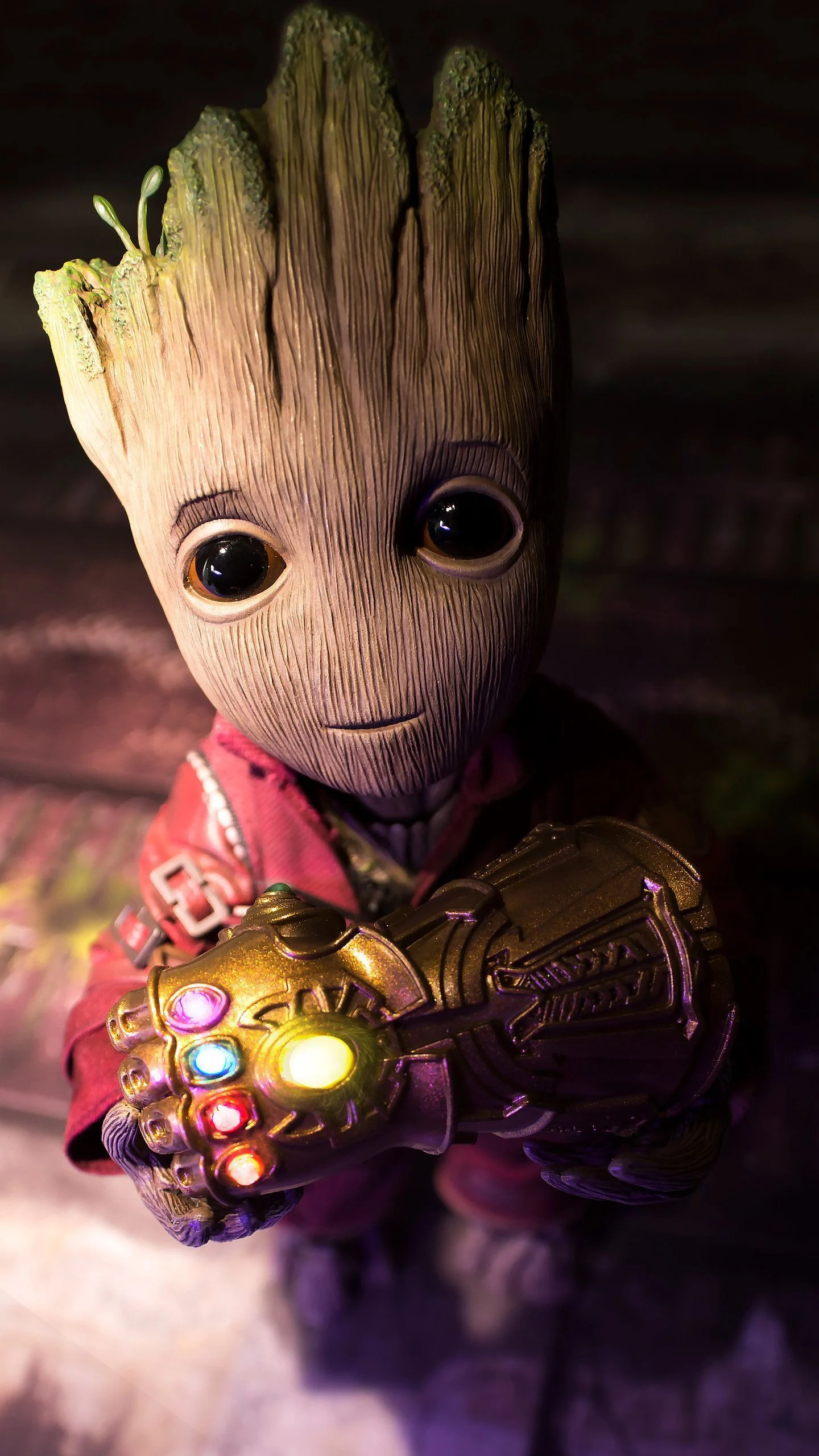 Infinity Gauntlet, Baby Groot Wallpaper, 1440x2560 HD Phone