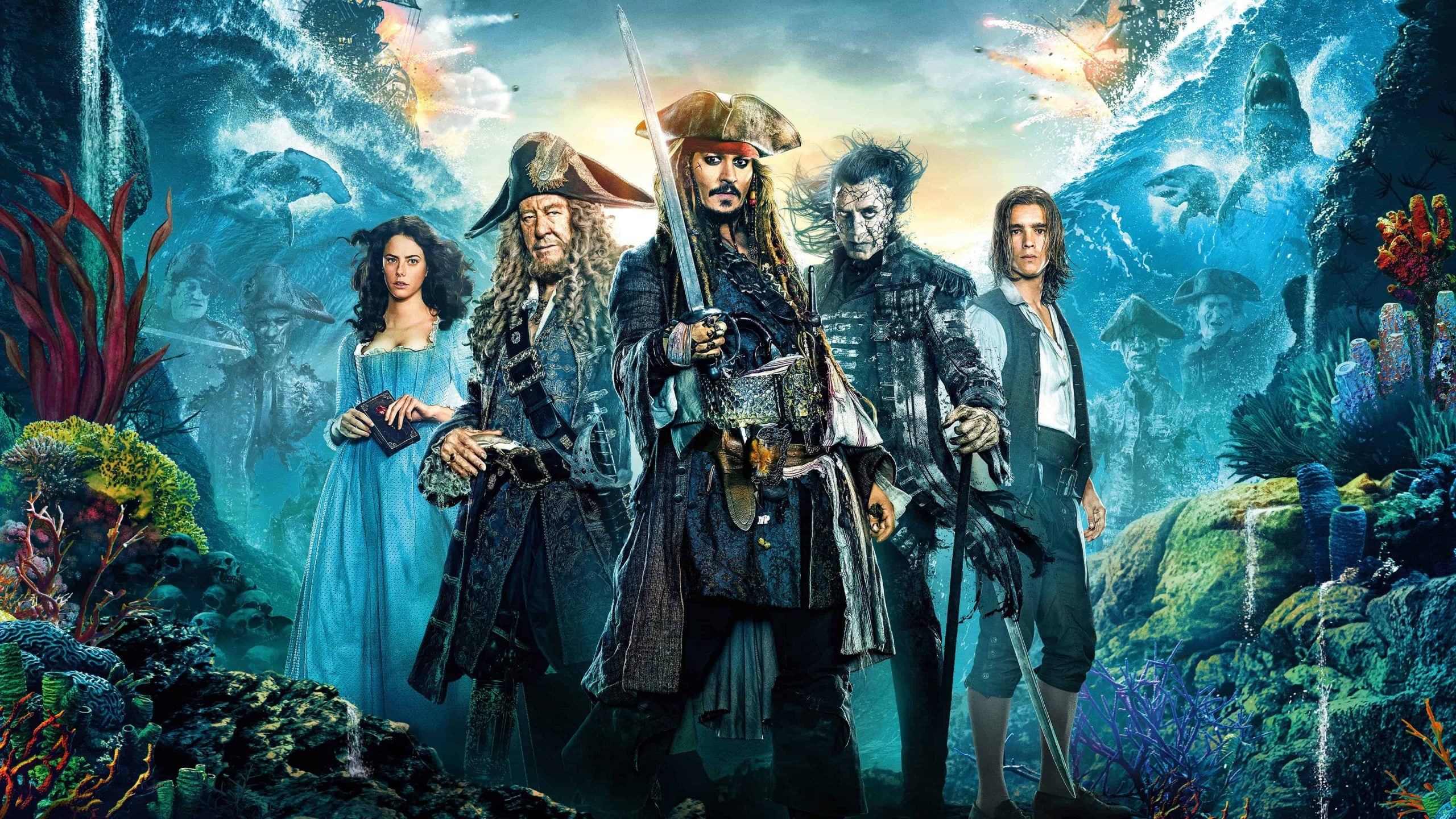 Captain Salazar, Pirates of the Caribbean 5, Streaming options, Adventure film, 2560x1440 HD Desktop