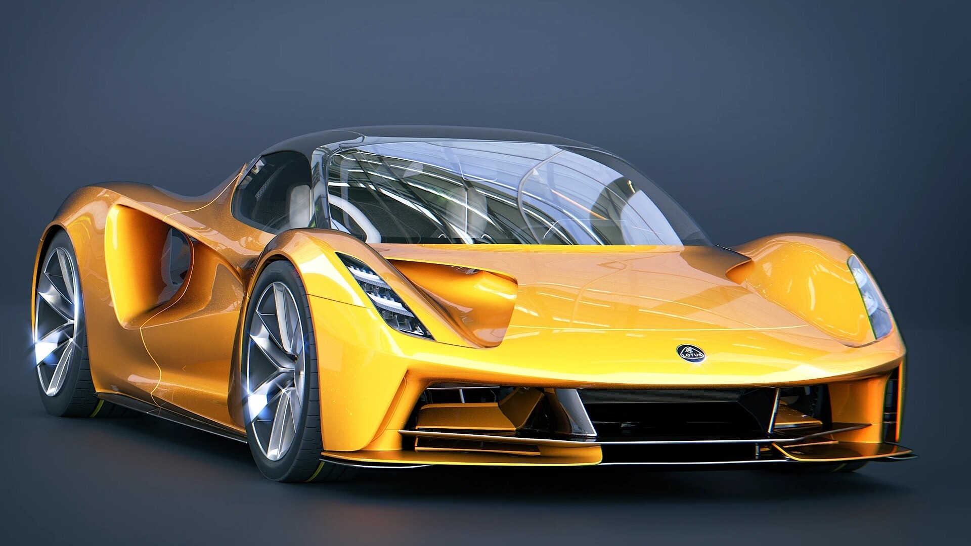 Lotus Evija, Artistic rendering, Visual masterpiece, ArtStation showcase, 1920x1080 Full HD Desktop