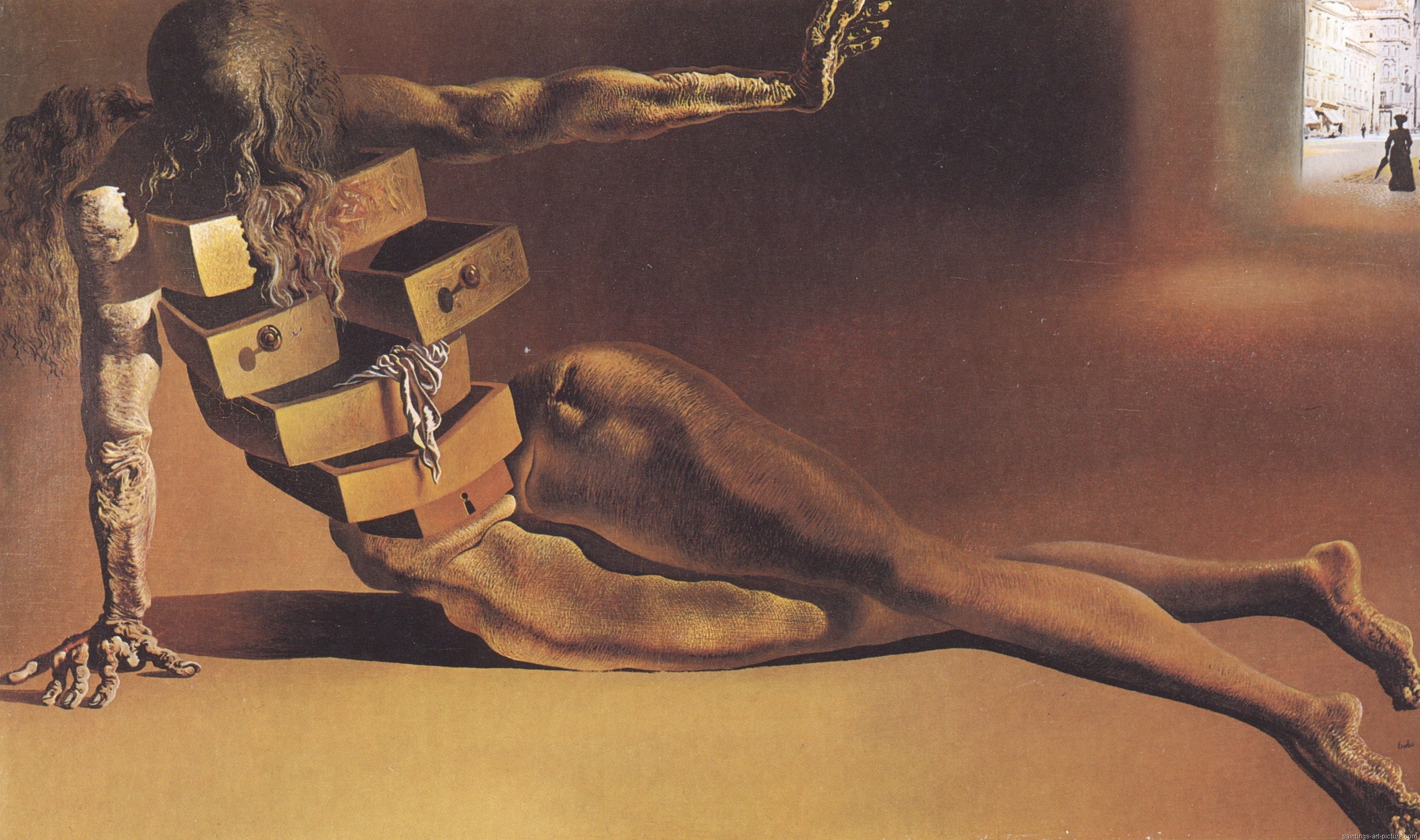 The Anthropomorphic Cabinet, Salvador Dali Wallpaper, 2710x1600 HD Desktop