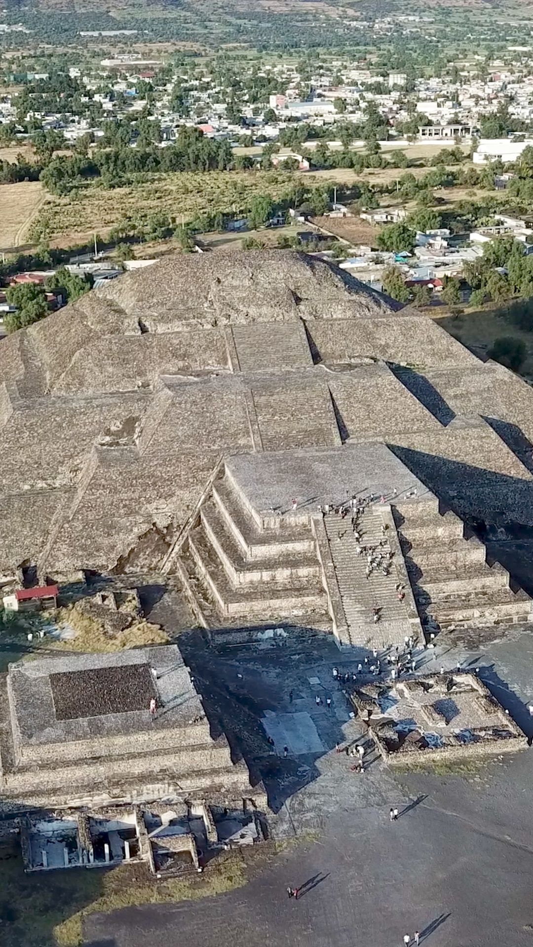 Aerial view, Teotihuacan Wallpaper, 1080x1920 Full HD Phone