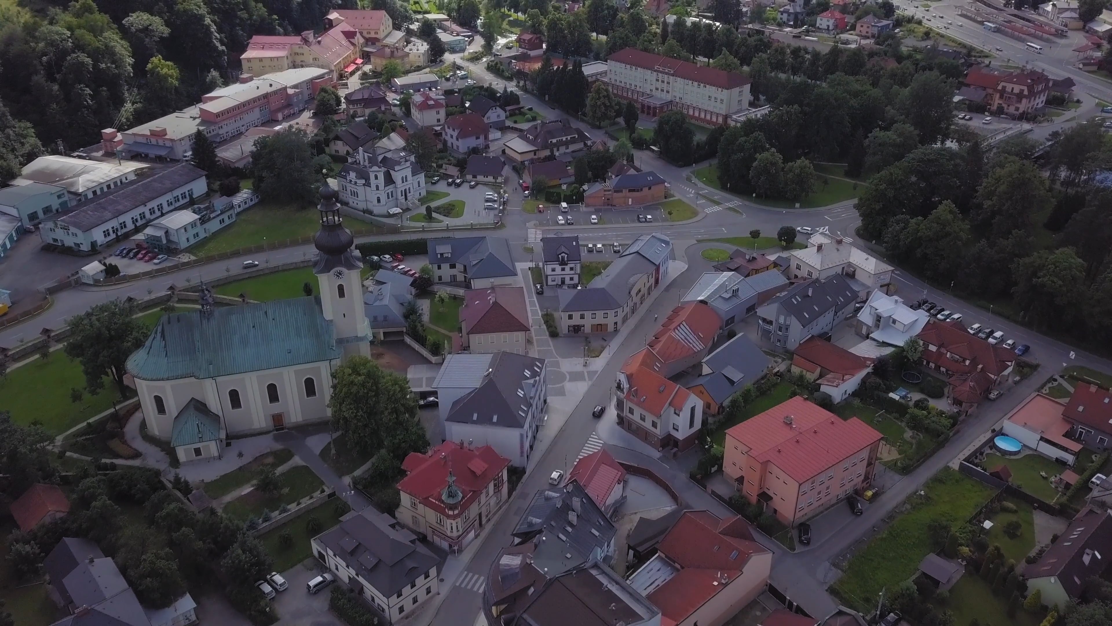 Aerial town footage, Bird's eye view, Urban landscape, Spectacular city, 3840x2160 4K Desktop