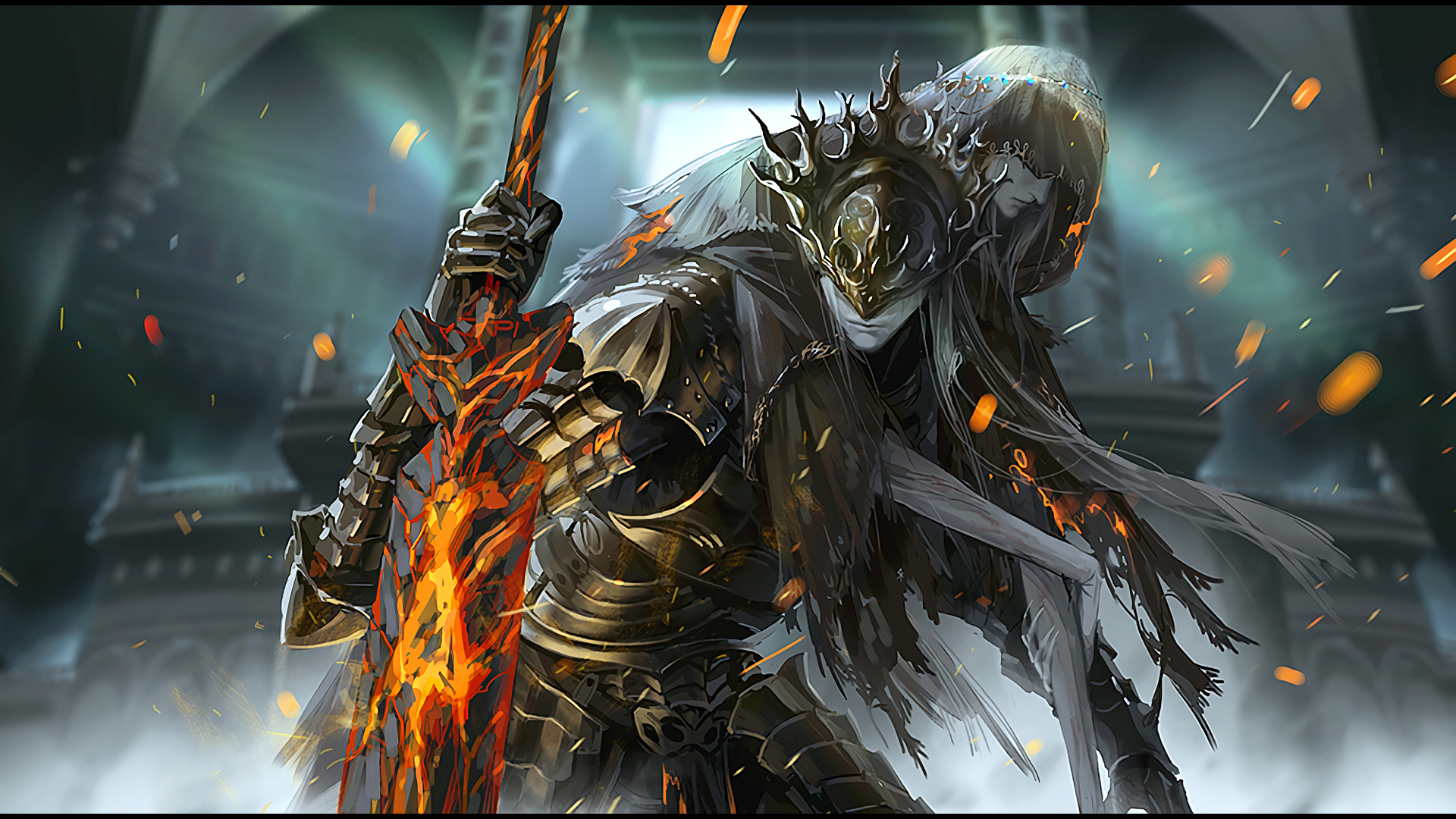 Prince Lorian, Prince Lothric, Lorian's Greatsword, Full HD Desktop wallpaper