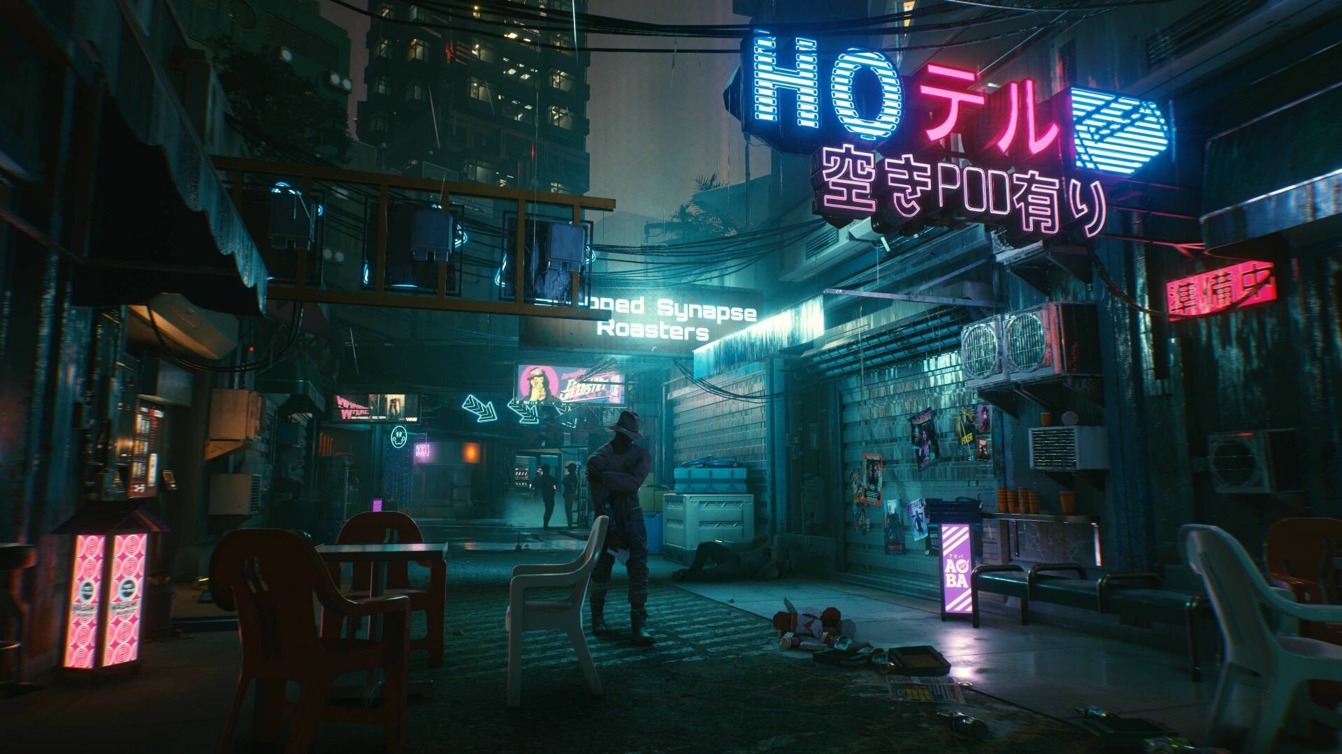 Cyberpunk 2077, Night city scenery, 2020 video game, High-definition image, 1920x1080 Full HD Desktop