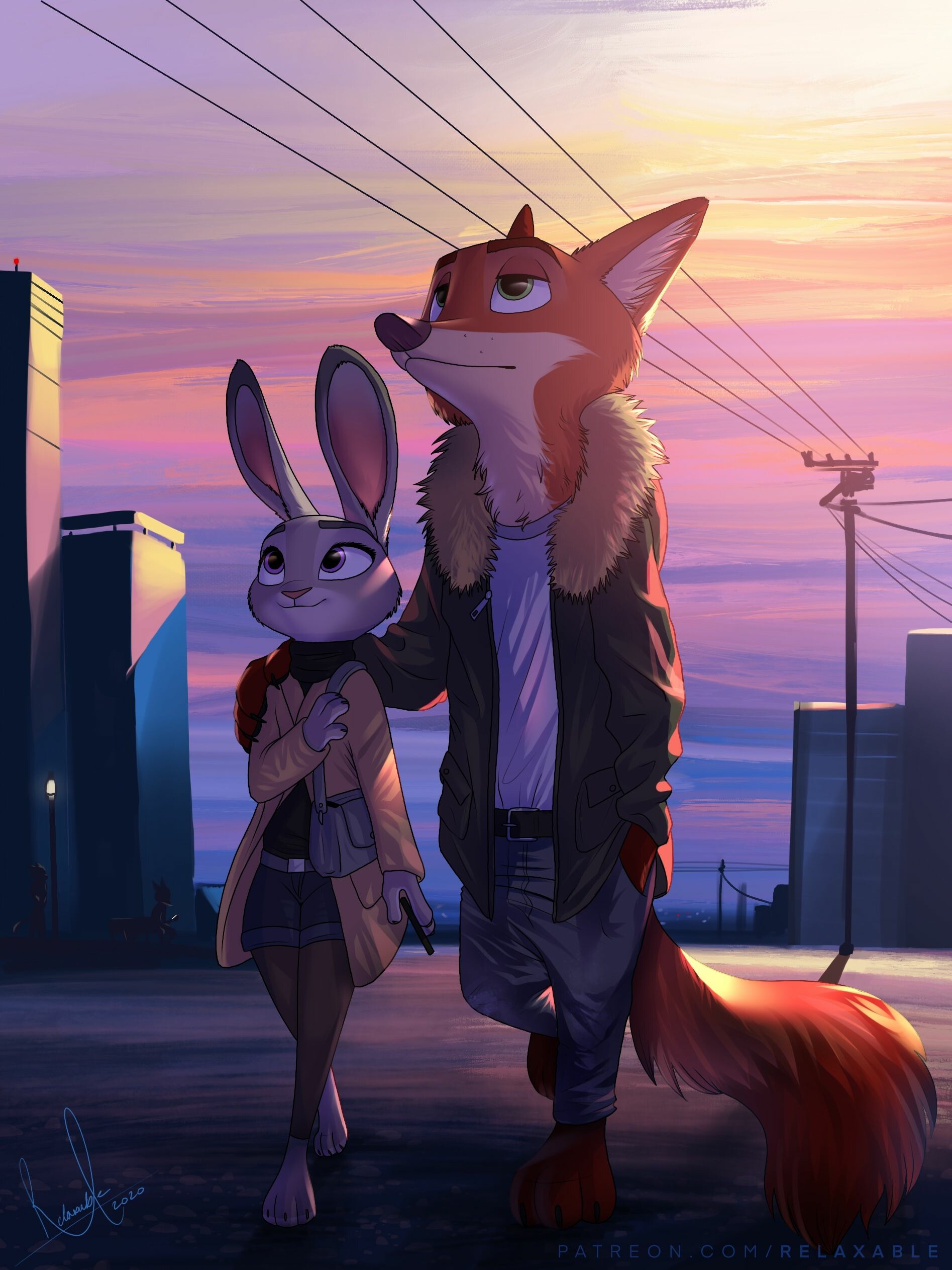 Zootopia fan art, Anime-inspired, Relaxing scenery, 1900x2530 HD Phone