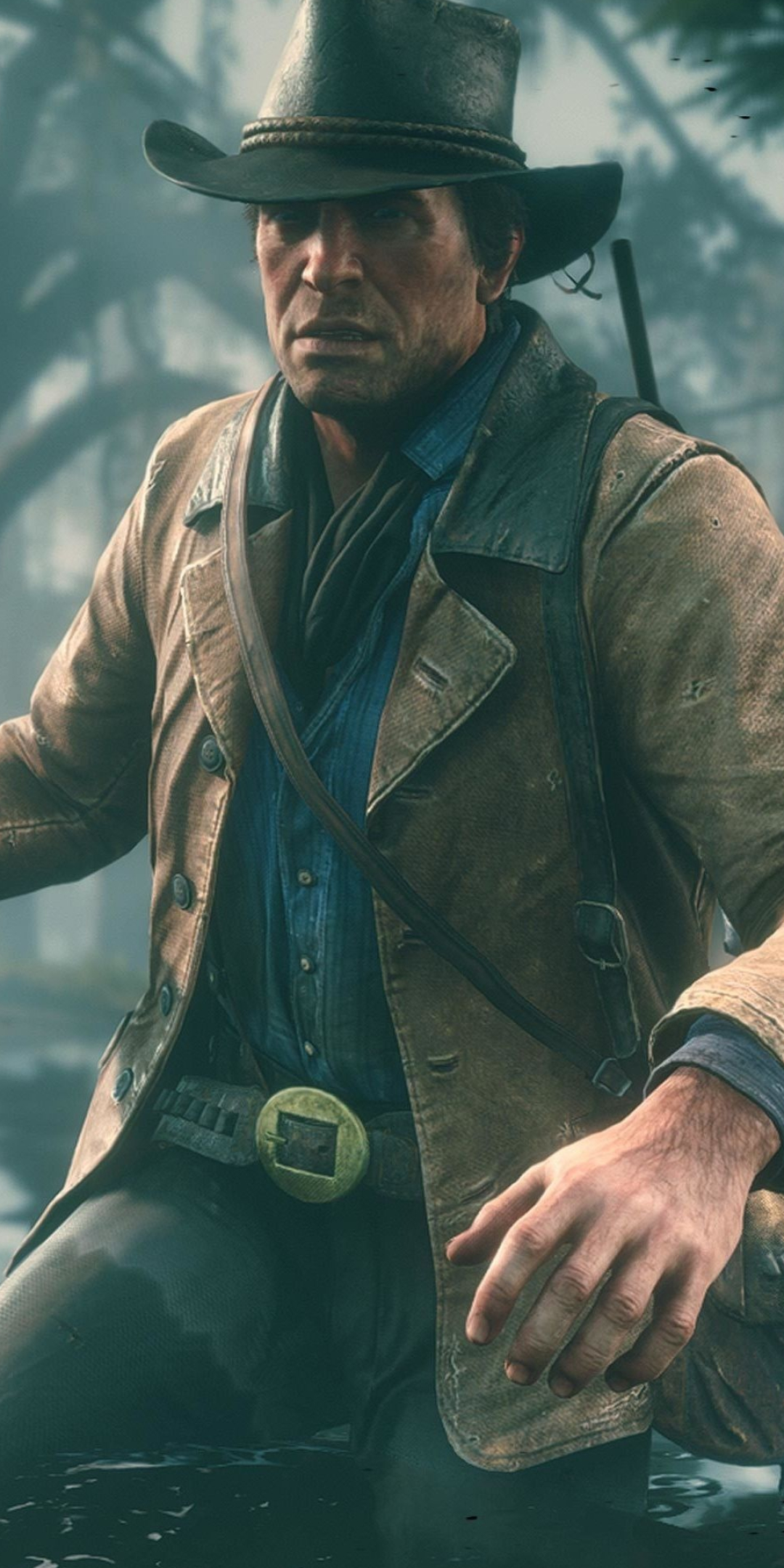 Arthur Morgan, Red Dead Redemption 2, brown gunslinger jacket, HD Phone wallpaper