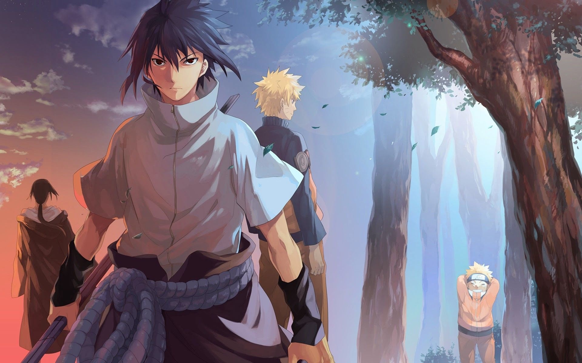 Sasuke Uchiha, Naruto Uzumaki, Itachi Uchiha, Naruto Shippuden, HD Desktop wallpaper