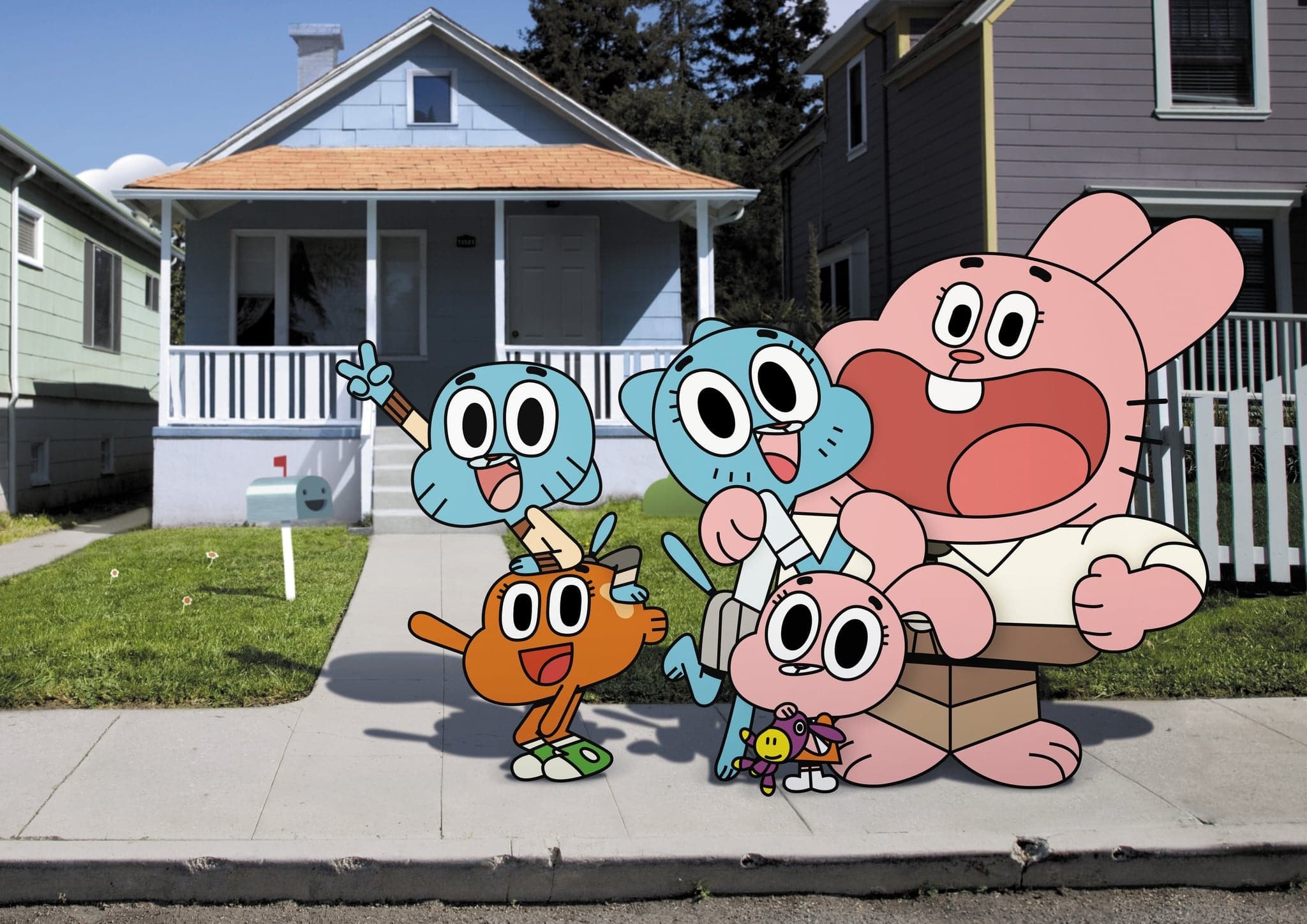 Gumball Watterson, Darwin Watterson, Richard Watterson, Nicole Watterson, Anais Watterson, HD Desktop wallpaper
