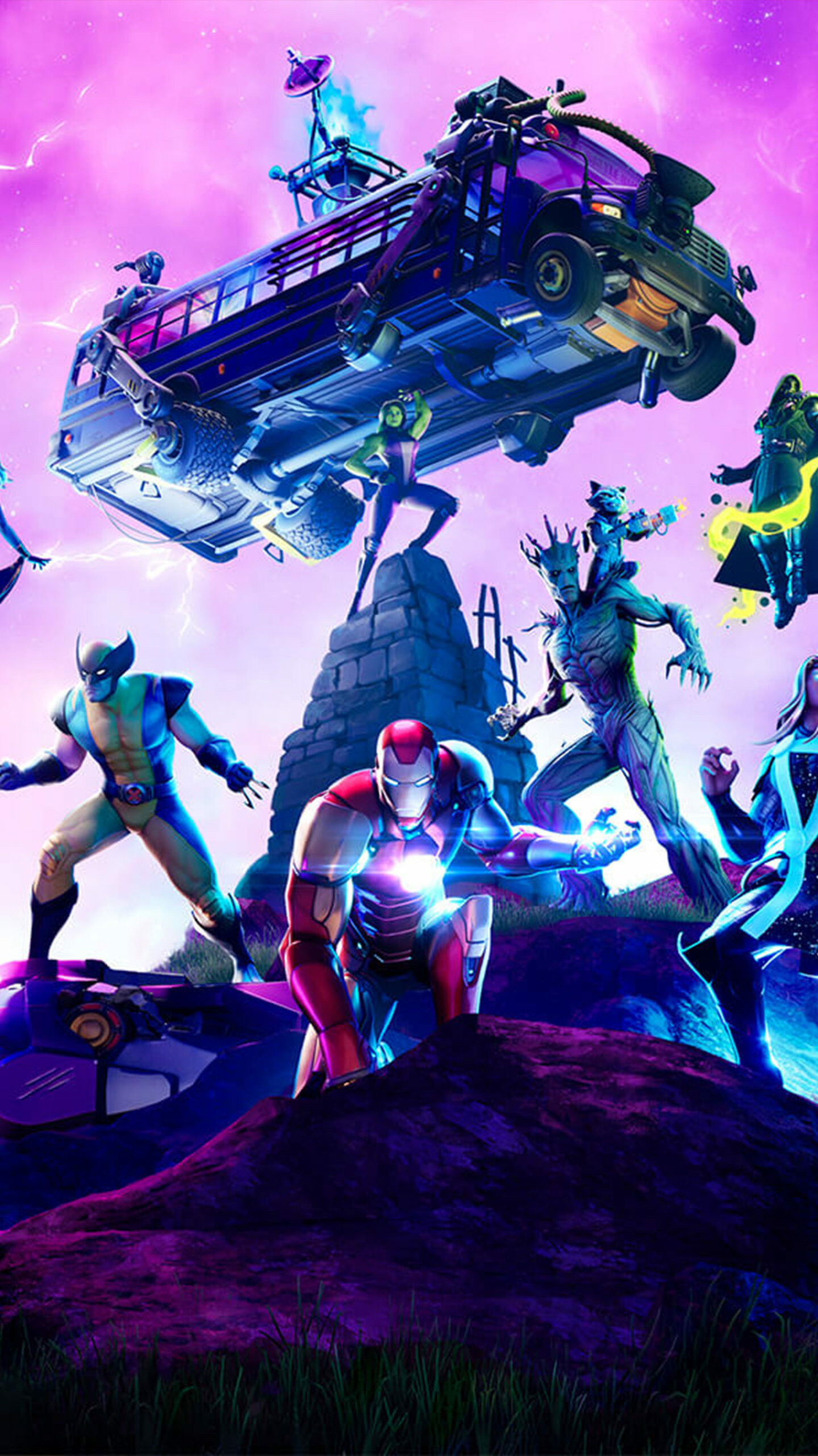 Fortnite, Marvel Wallpaper, 1440x2560 HD Phone