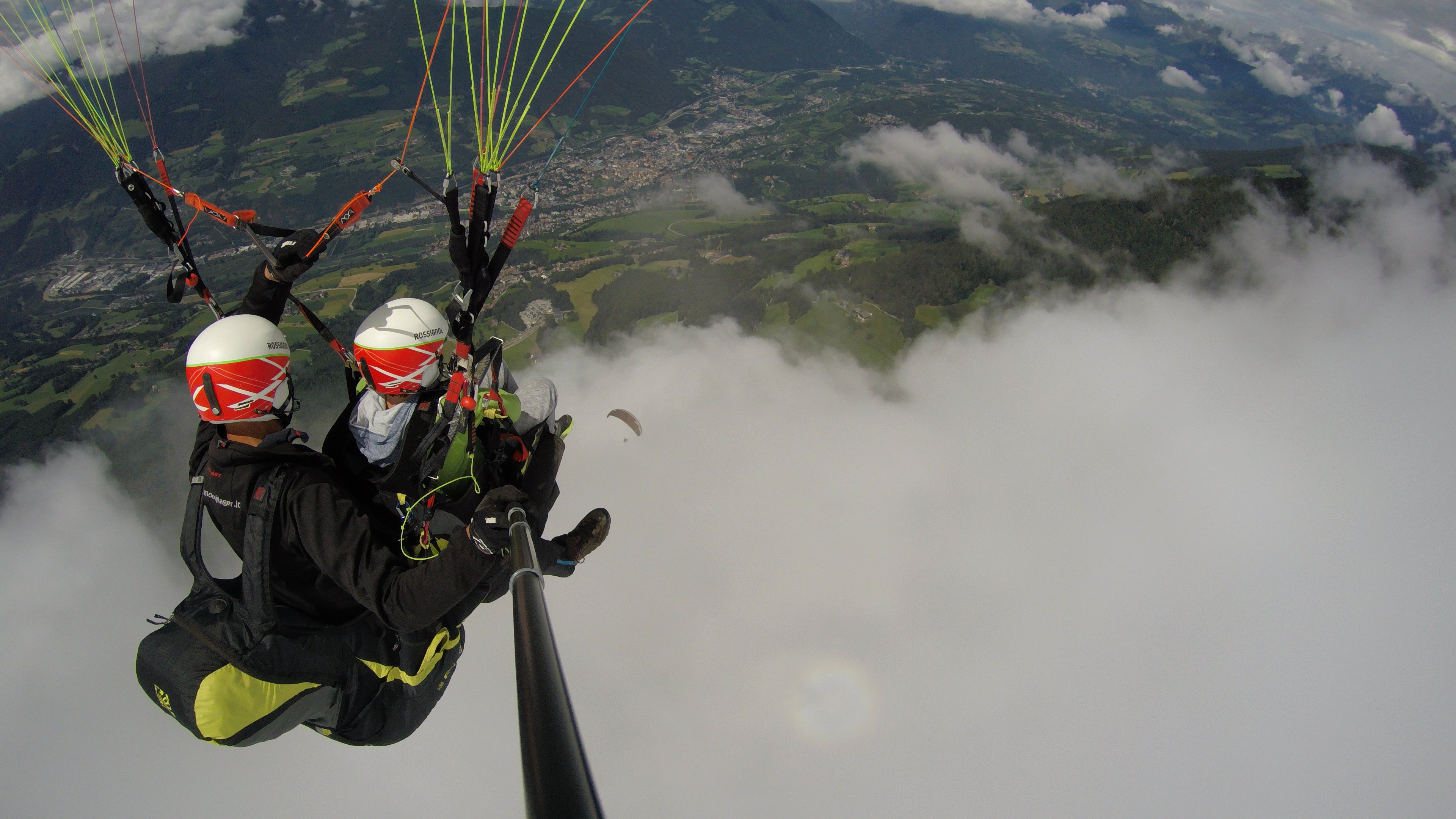 Paragliding, Tandem team, South Tyrol, Adventure, 3840x2160 4K Desktop