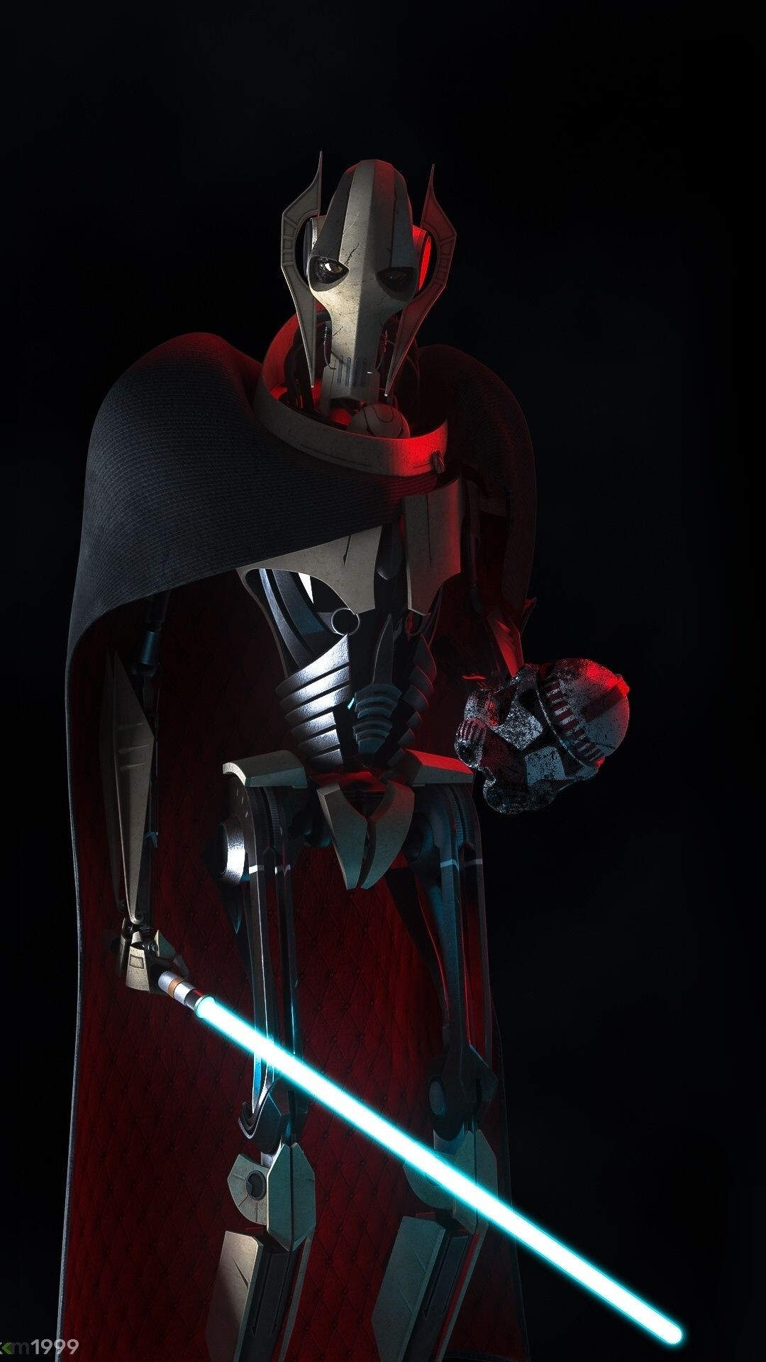 Star Wars General Grievous, Robot soldier wallpaper, Dark side power, Intergalactic conflict, 1080x1920 Full HD Phone