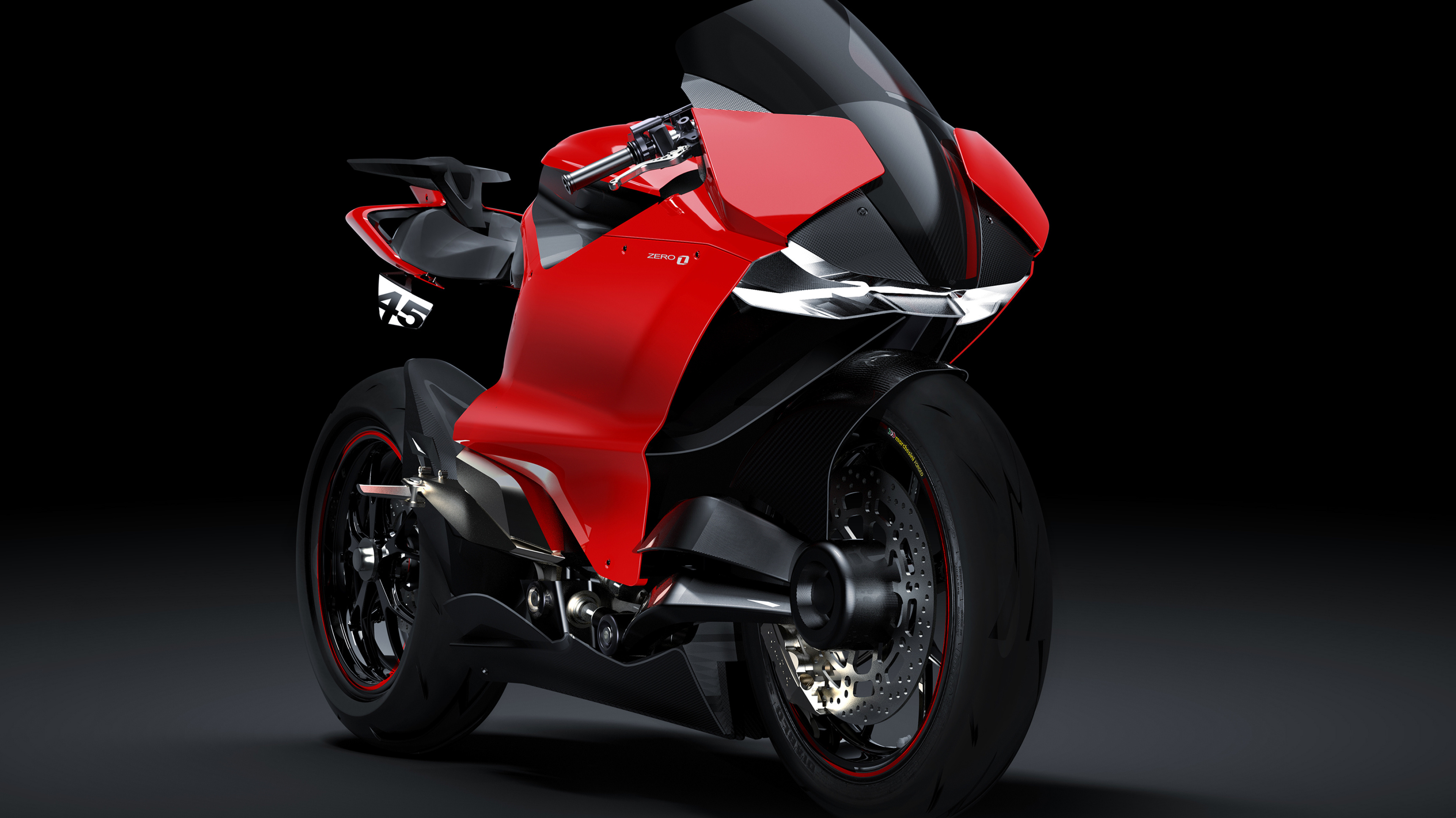 Concept-Art Ducati Zero Electric, Superbikes Wallpaper, 3840x2160 HD Desktop