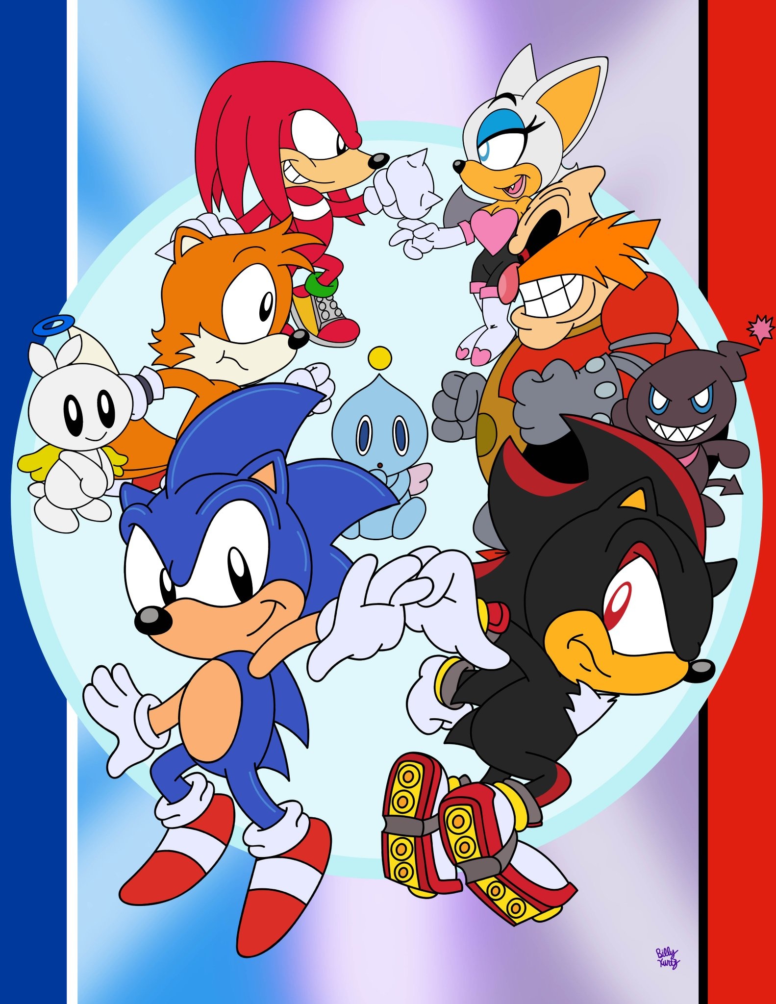 Sonic the Hedgehog, Shadow the Hedgehog, Doctor Eggman, Knuckles the Echidna, Rouge the Bat, HD Phone wallpaper